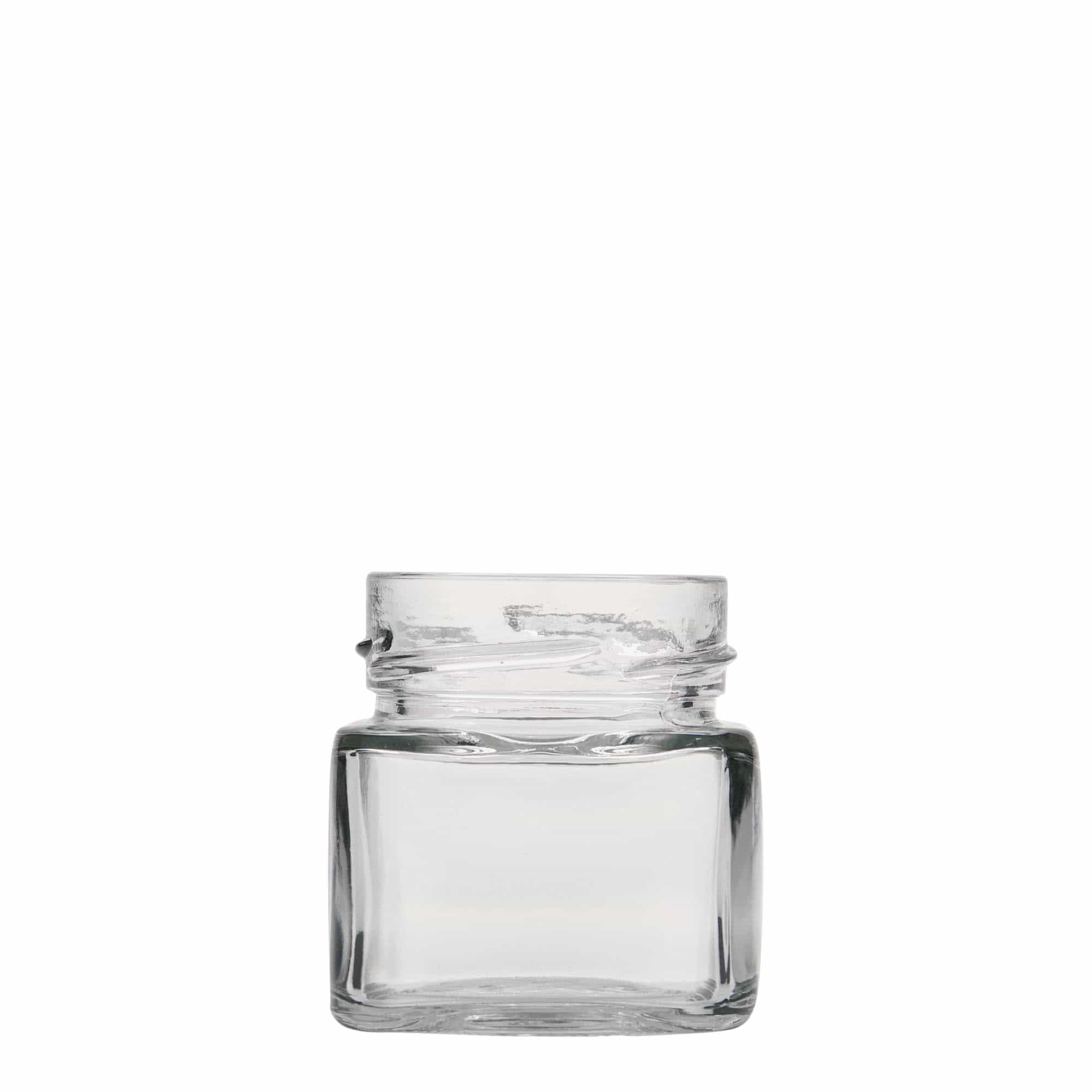 106 ml fyrkantigt glas 'Ikarus', öppning: Deep-Twist-Off (DTO 58)