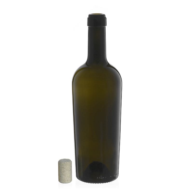 750 ml vinflaska 'Imperiale', antikgrön, mynning: kork