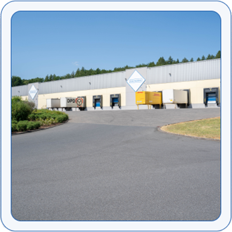 Ransbach logistikcenter Exteriörvy av logistikcentret i Ransbach-Baumbach