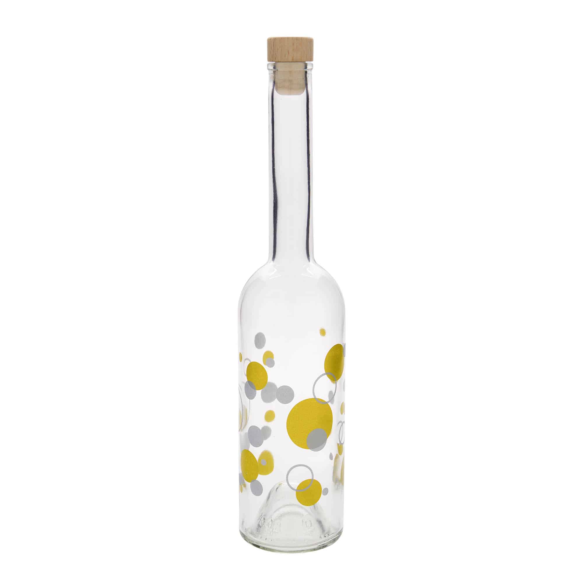 500 ml glasflaska 'Opera', motiv: Prickar, mynning: kork