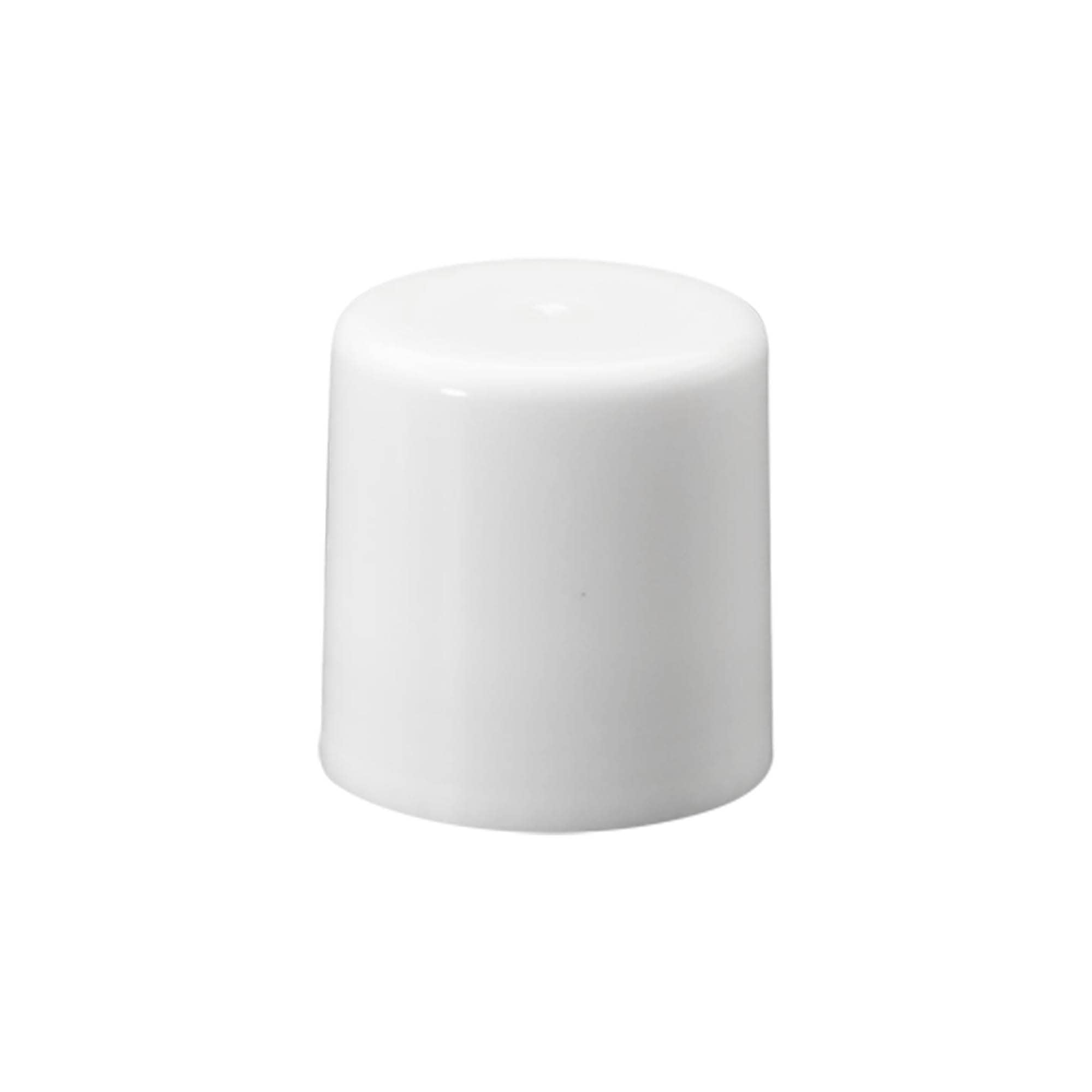 Lock till 50 ml roll on-flaska, PP-plast, vit, för mynning: skruvkapsel Lock till 50 ml roll on-flaska, PP-plast, vit, för mynning: skruvkapsel