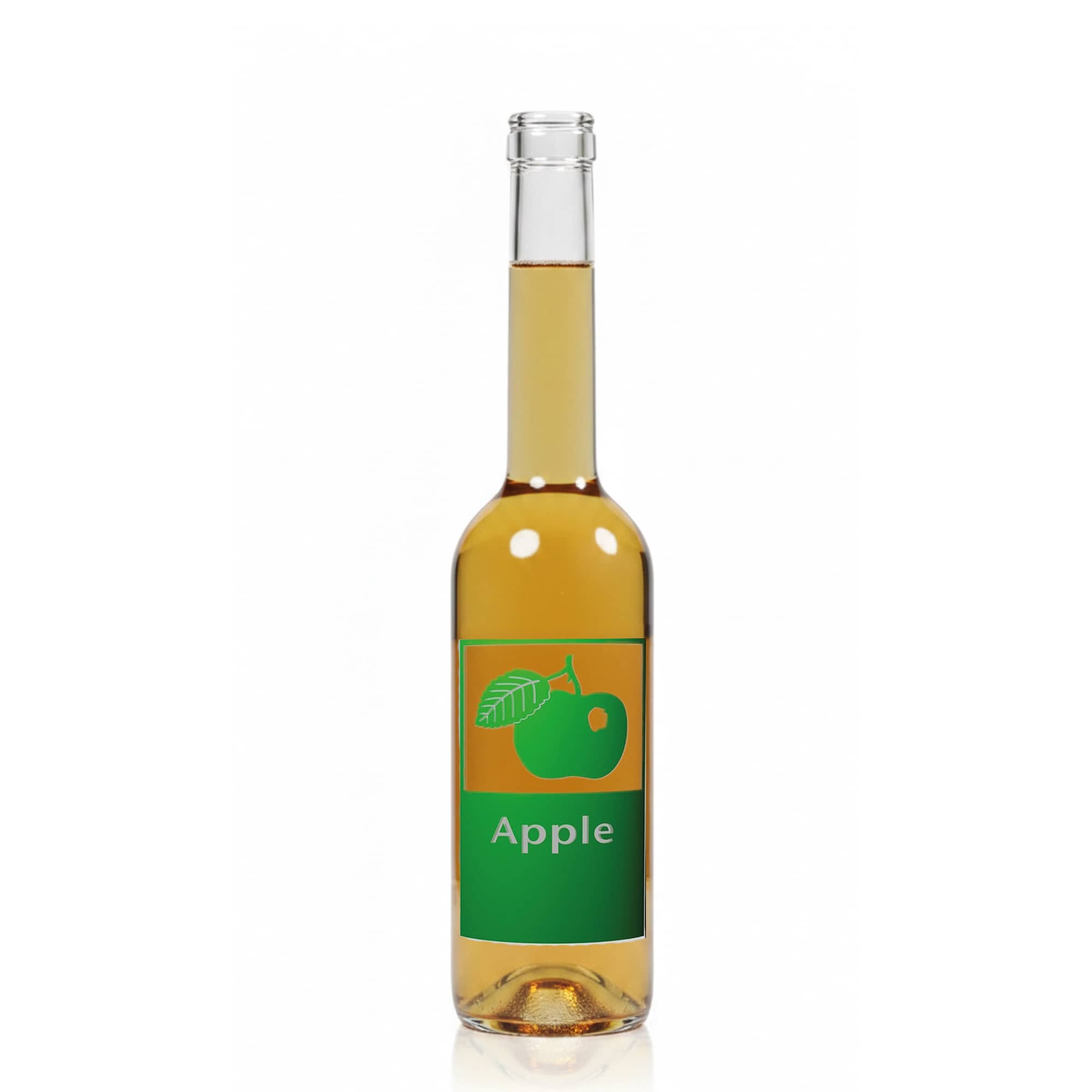 500 ml glasflaska 'Opera', motiv: äpple, öppning: kork