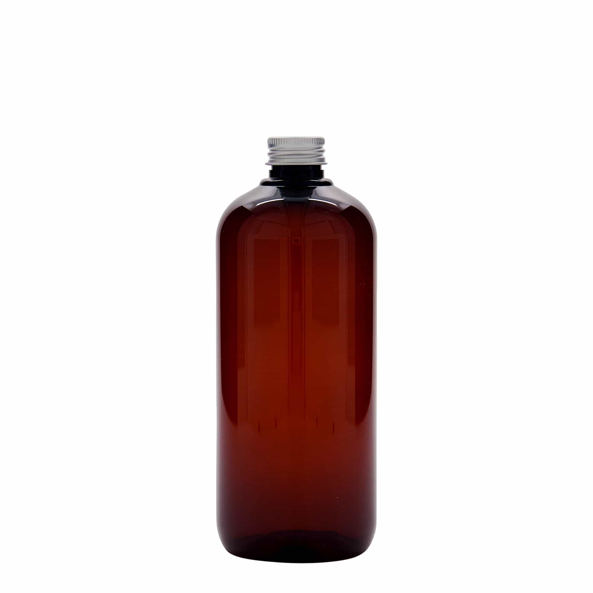 500 ml flaska av återvunnen plast 'Victor's Best, PCR, brun, mynning: GPI 24/410