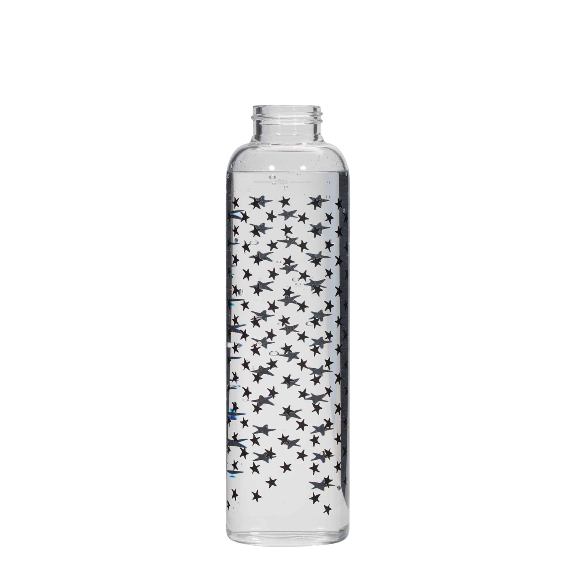 500 ml dricksflaska 'Perseus', motiv: svarta stjärnor, mynning: skruvkapsel
