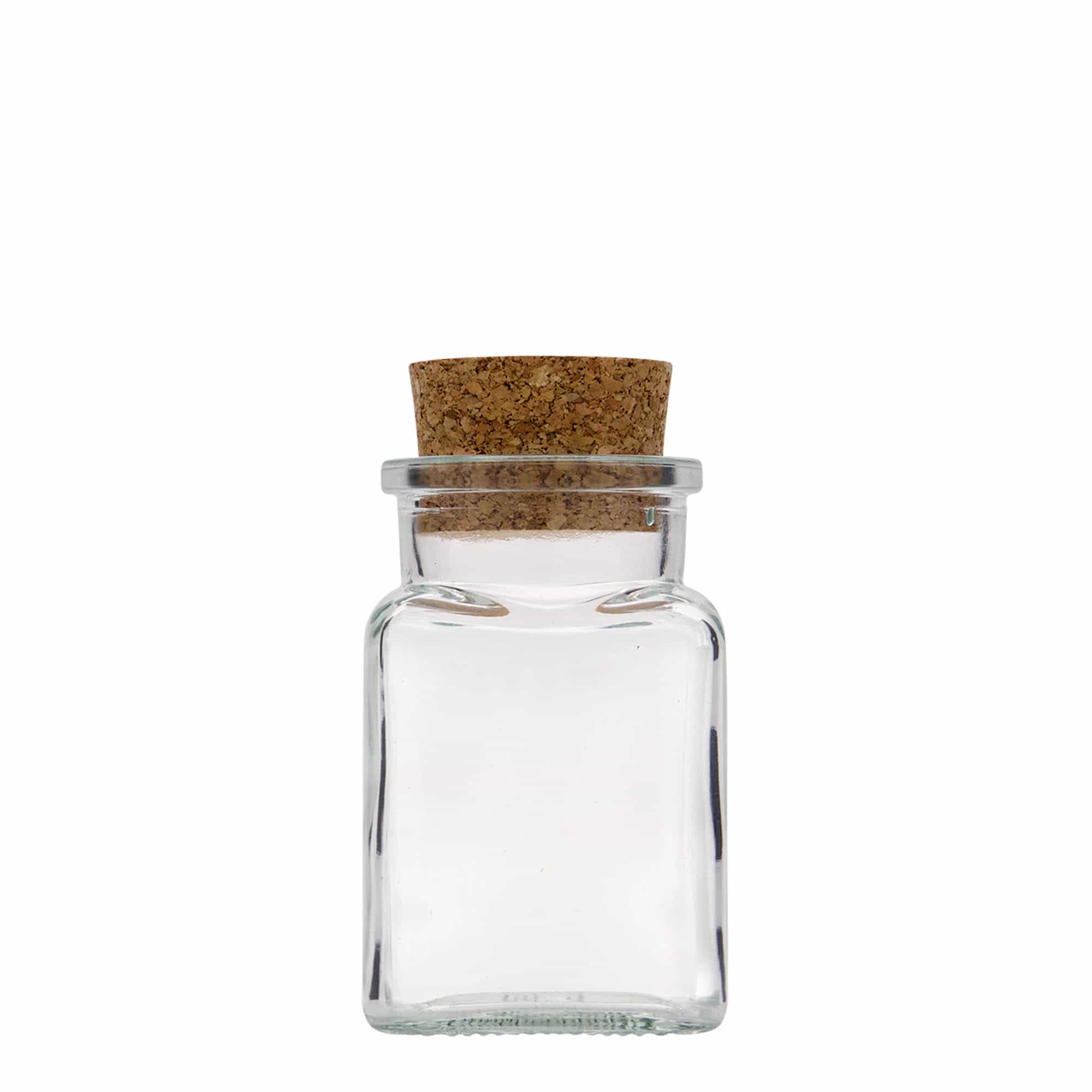150 ml korkglas, fyrkantigt, mynning: kork