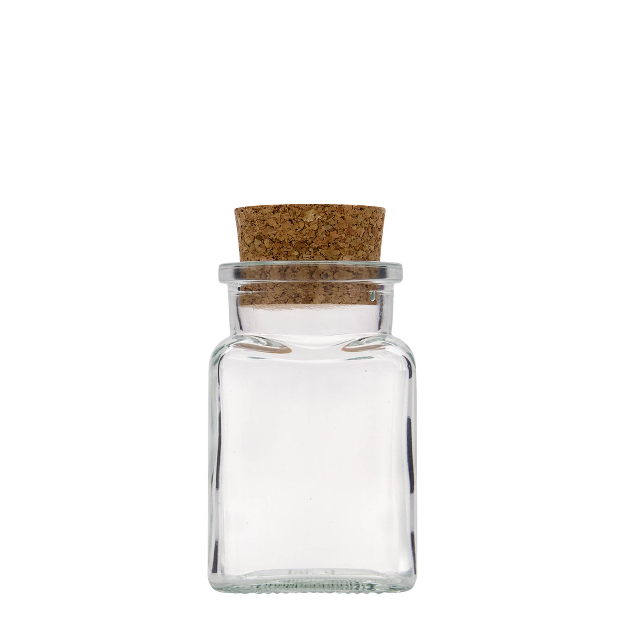 150 ml korkglas, fyrkantigt, mynning: kork