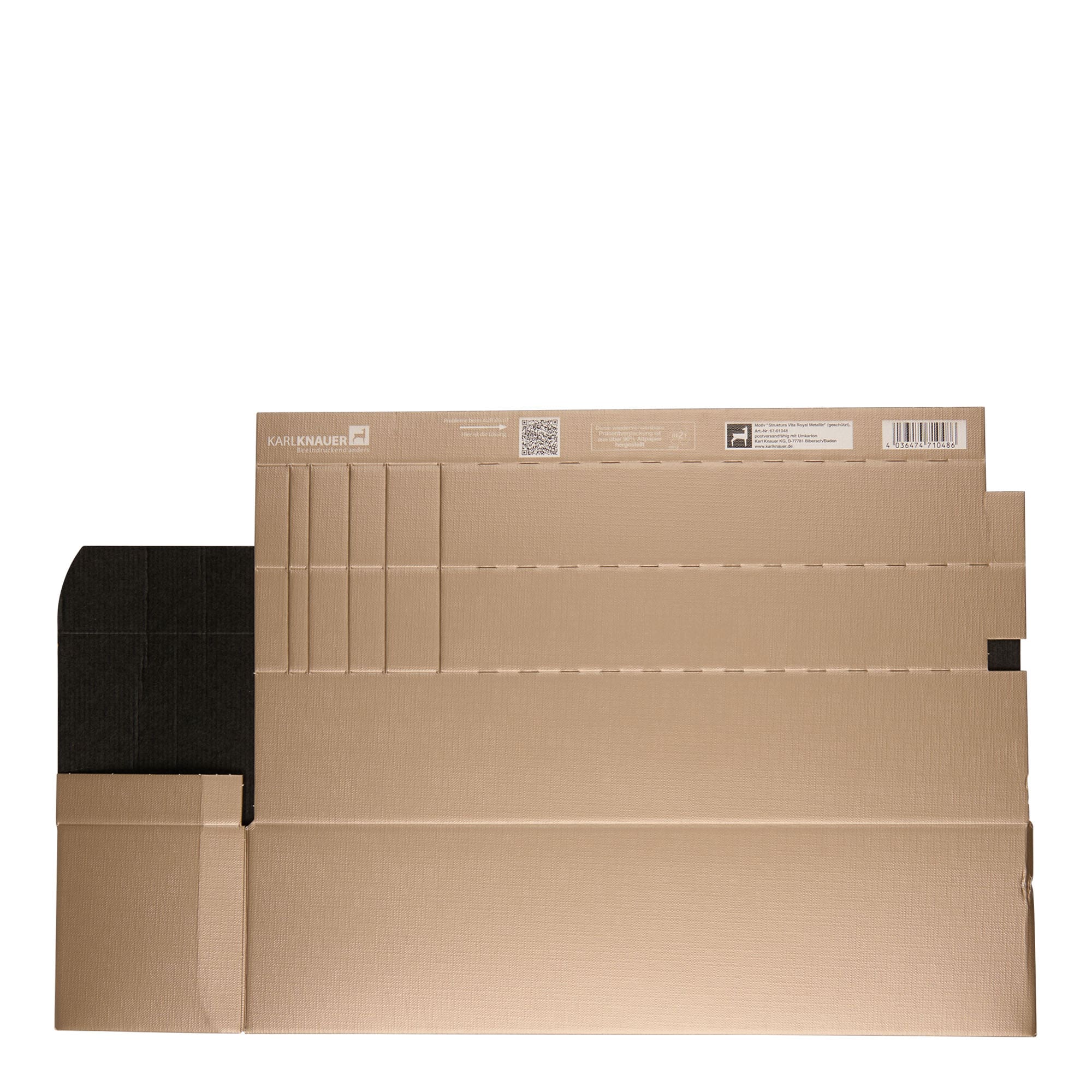 Presentkartong 'Metallic', rektangulär, kartong, champagne