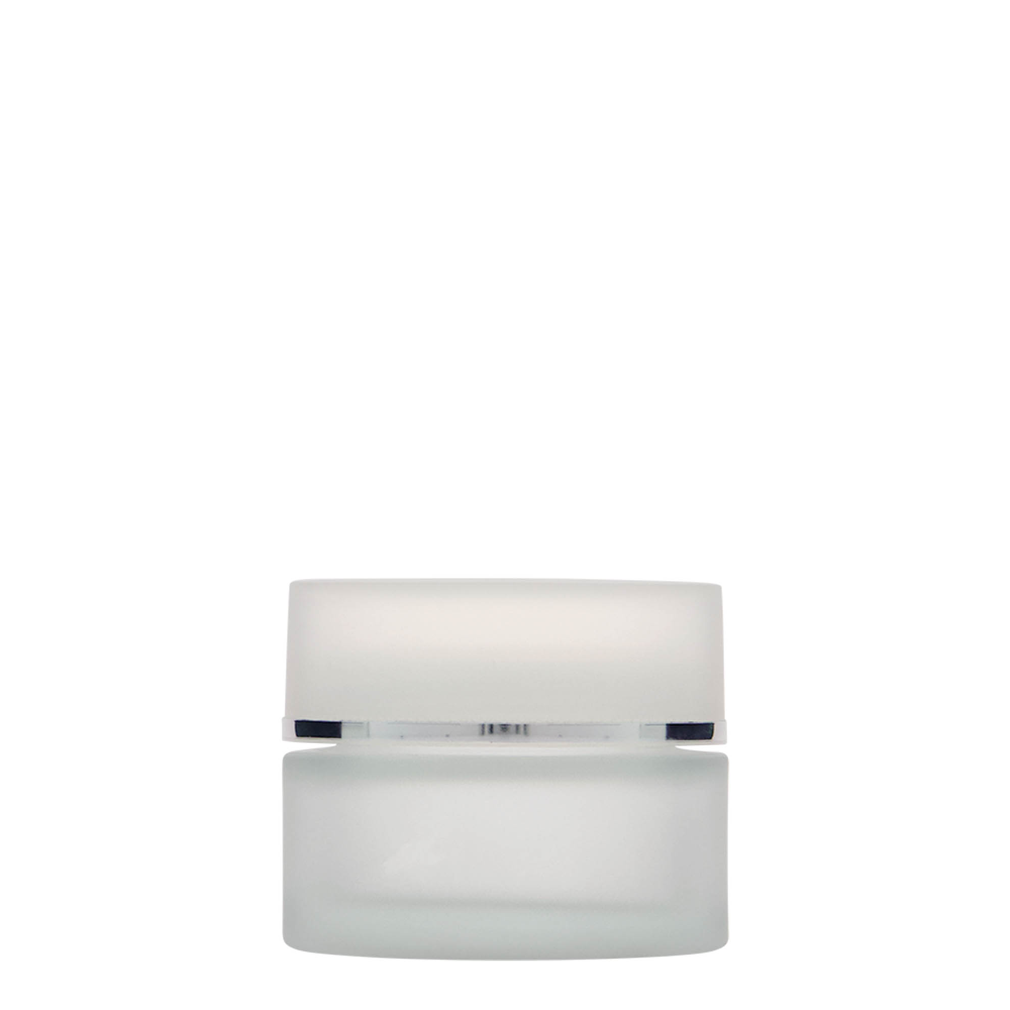 50 ml burk 'Platin Edition', glas, frostad, öppning: skruvlock