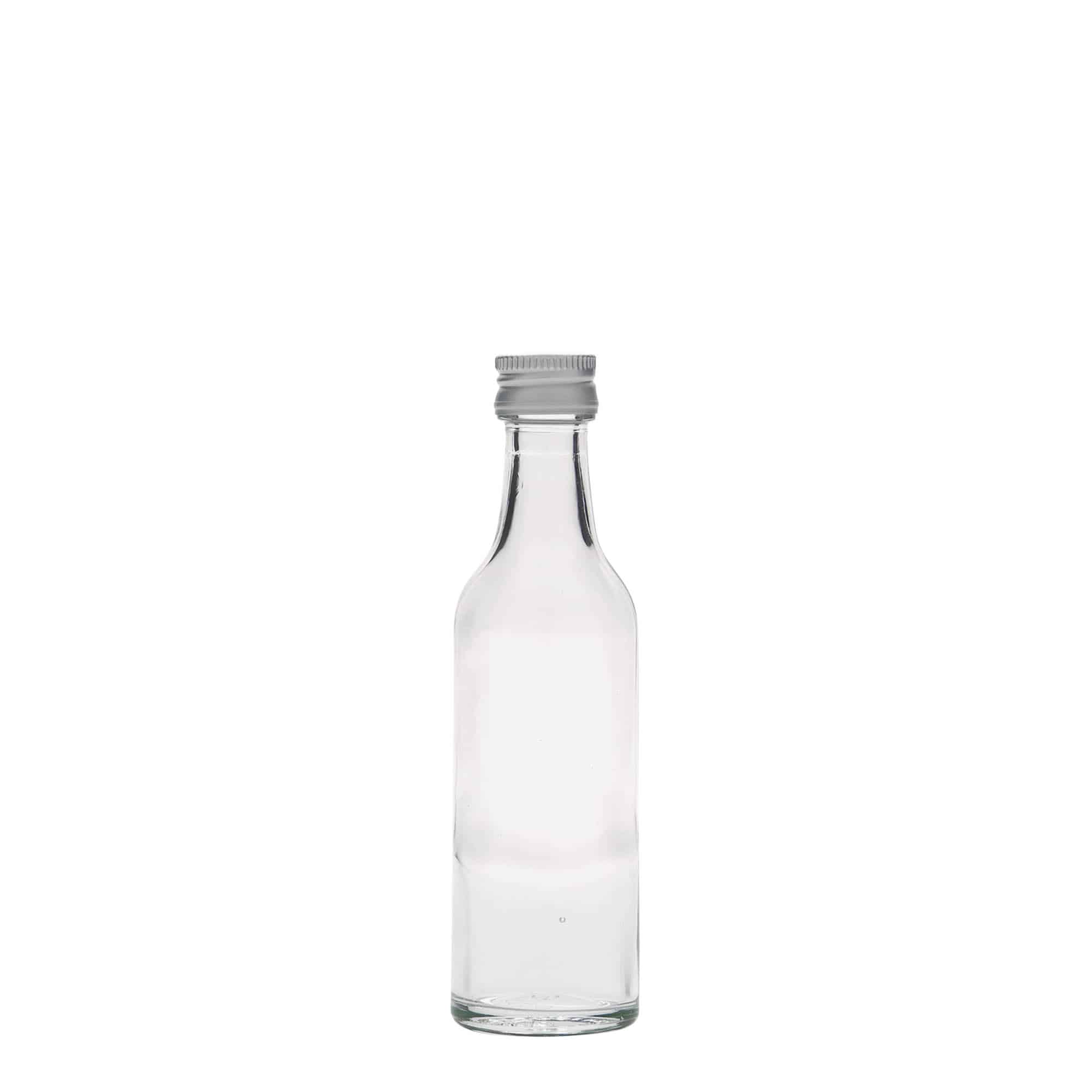 50 ml glasflaska med rak hals, mynning: PP 18