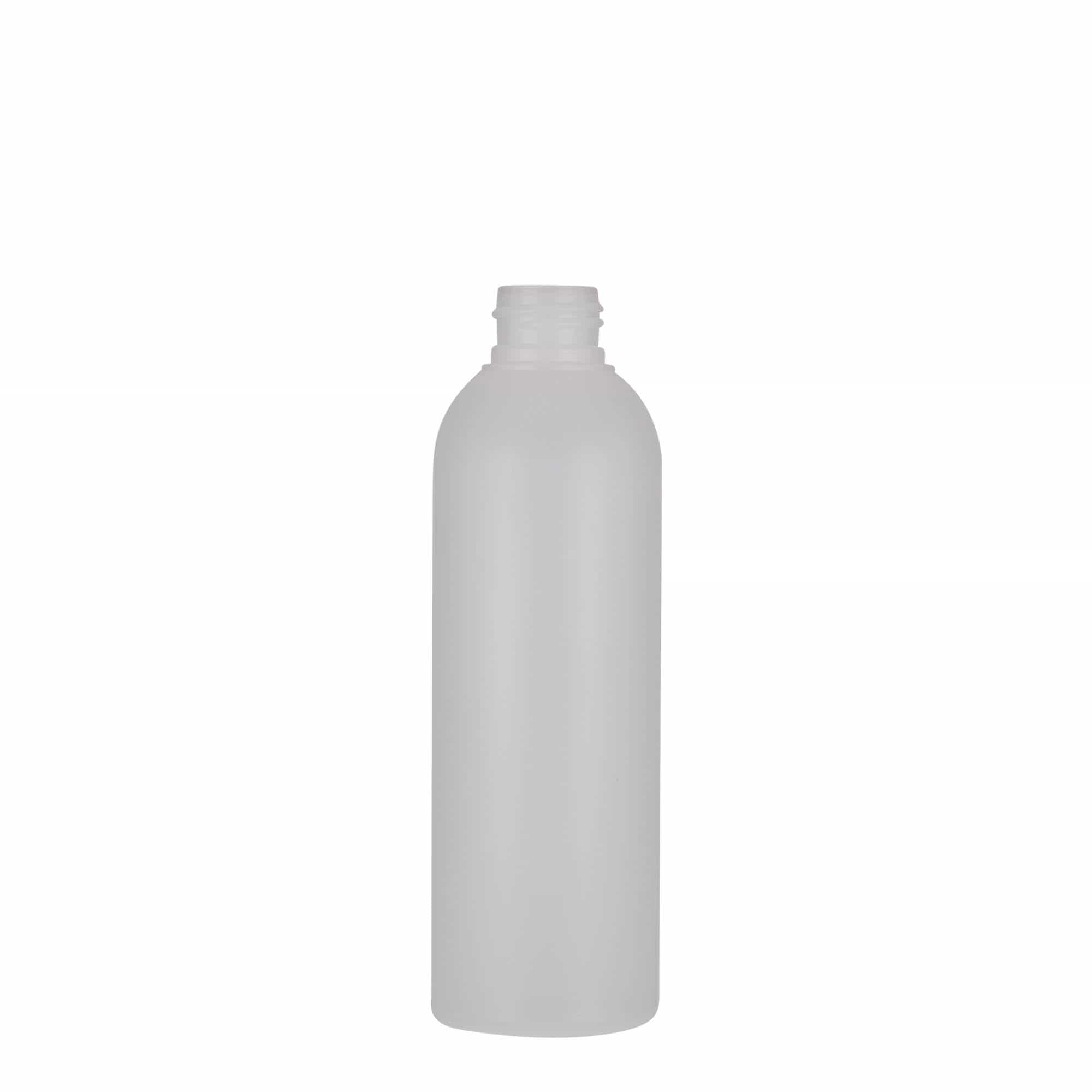 200 ml plastflaska 'Tuffy', HDPE, natur, öppning: 24/410