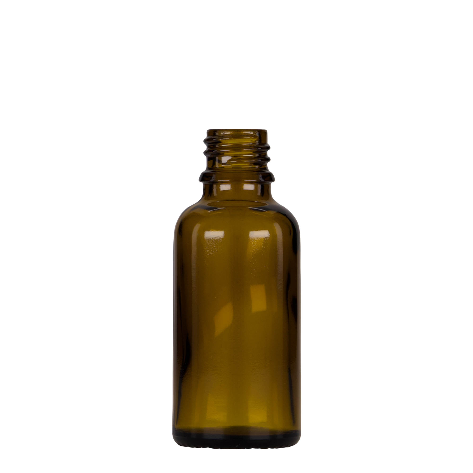 30 ml pipettflaska medicin, glas, brun-svart, mynning: DIN 18