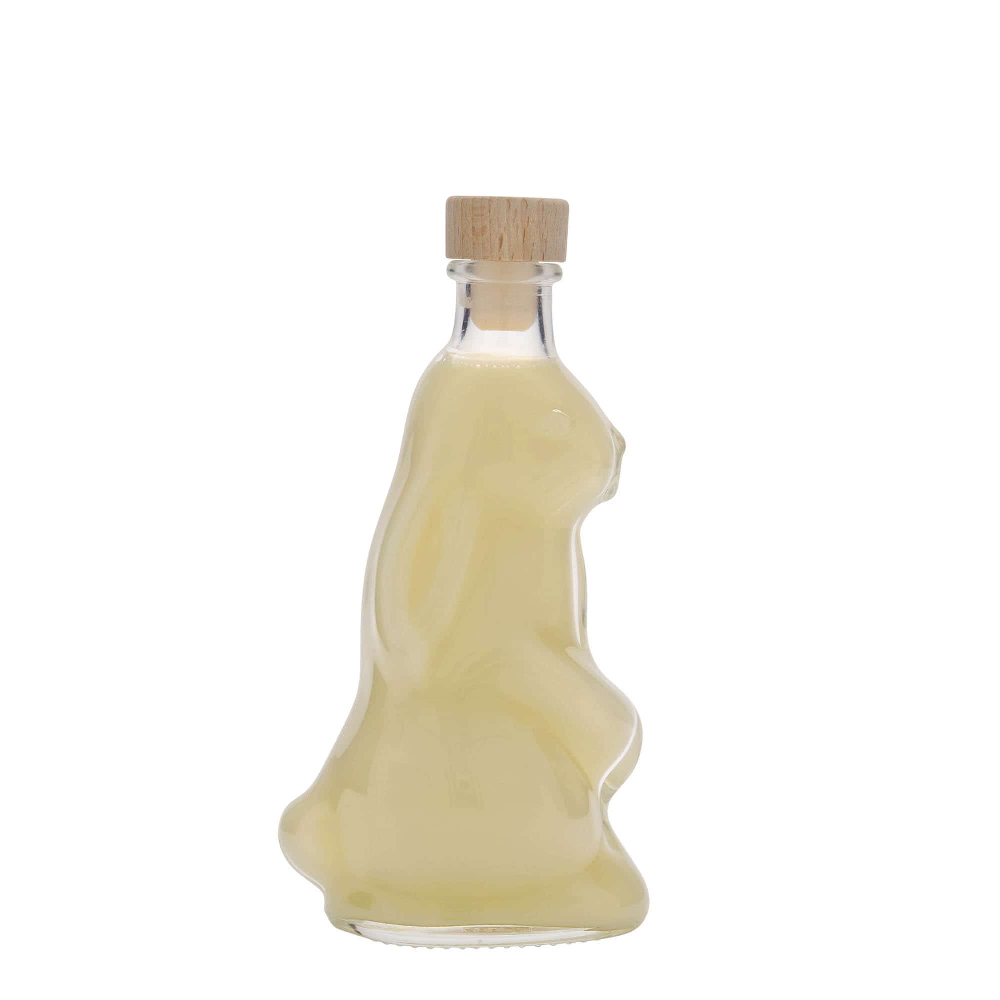 200 ml glasflaska 'Hare', mynning: kork