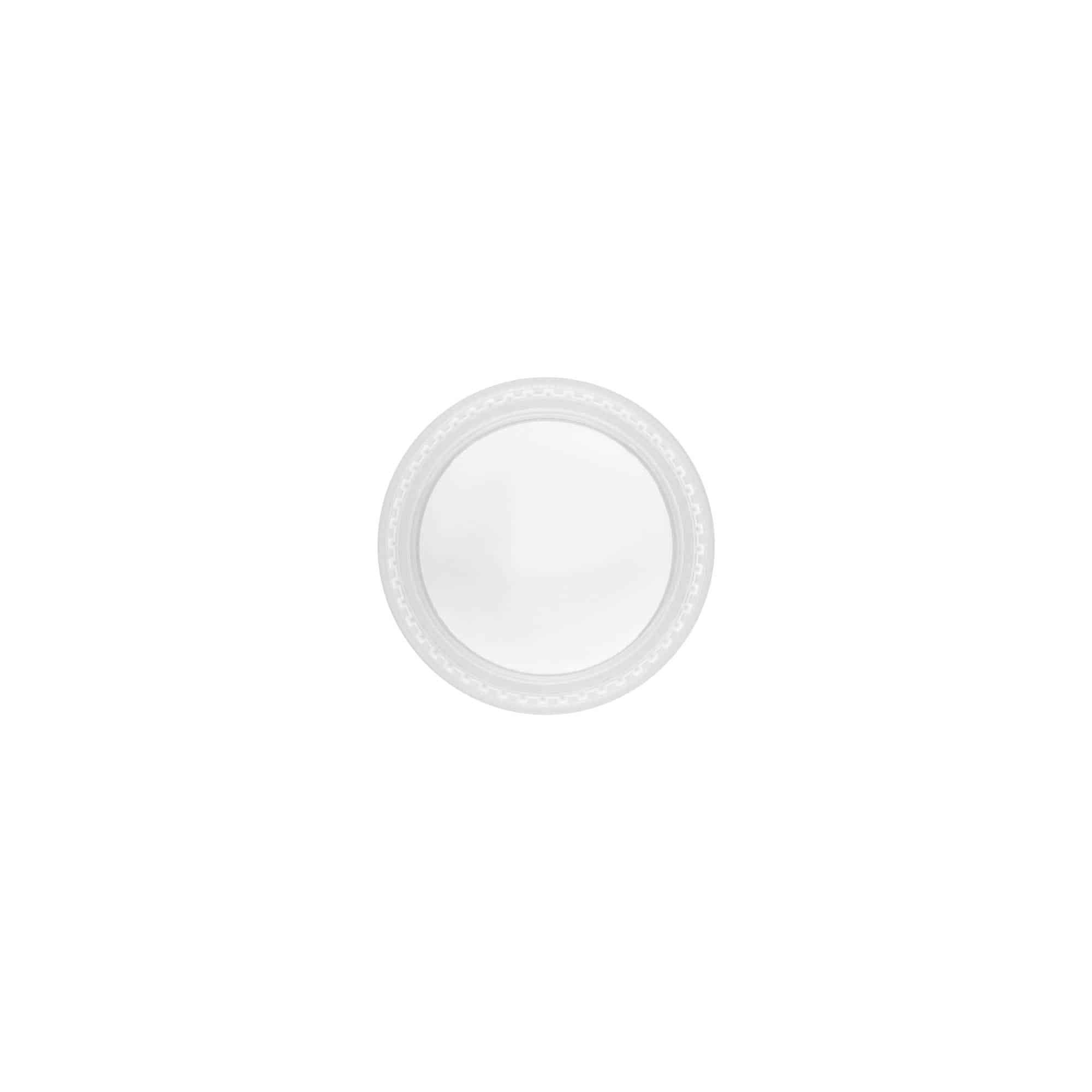 Skruvkapsel 'Clear/Platin Edition', PP-plast, vit, för mynning: 45/2P