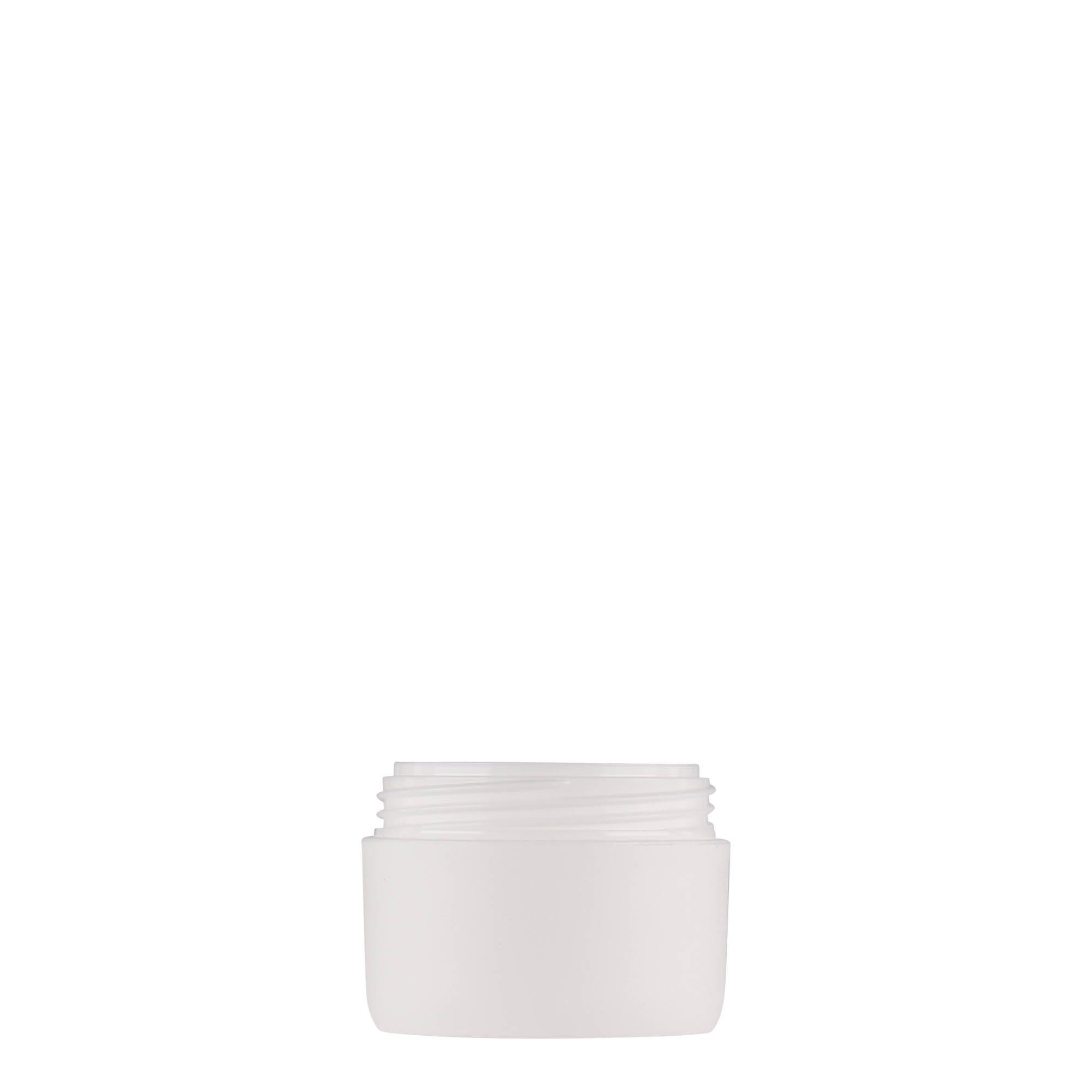 10 ml plastburk 'Antonella', PP, vit, öppning: skruvlock