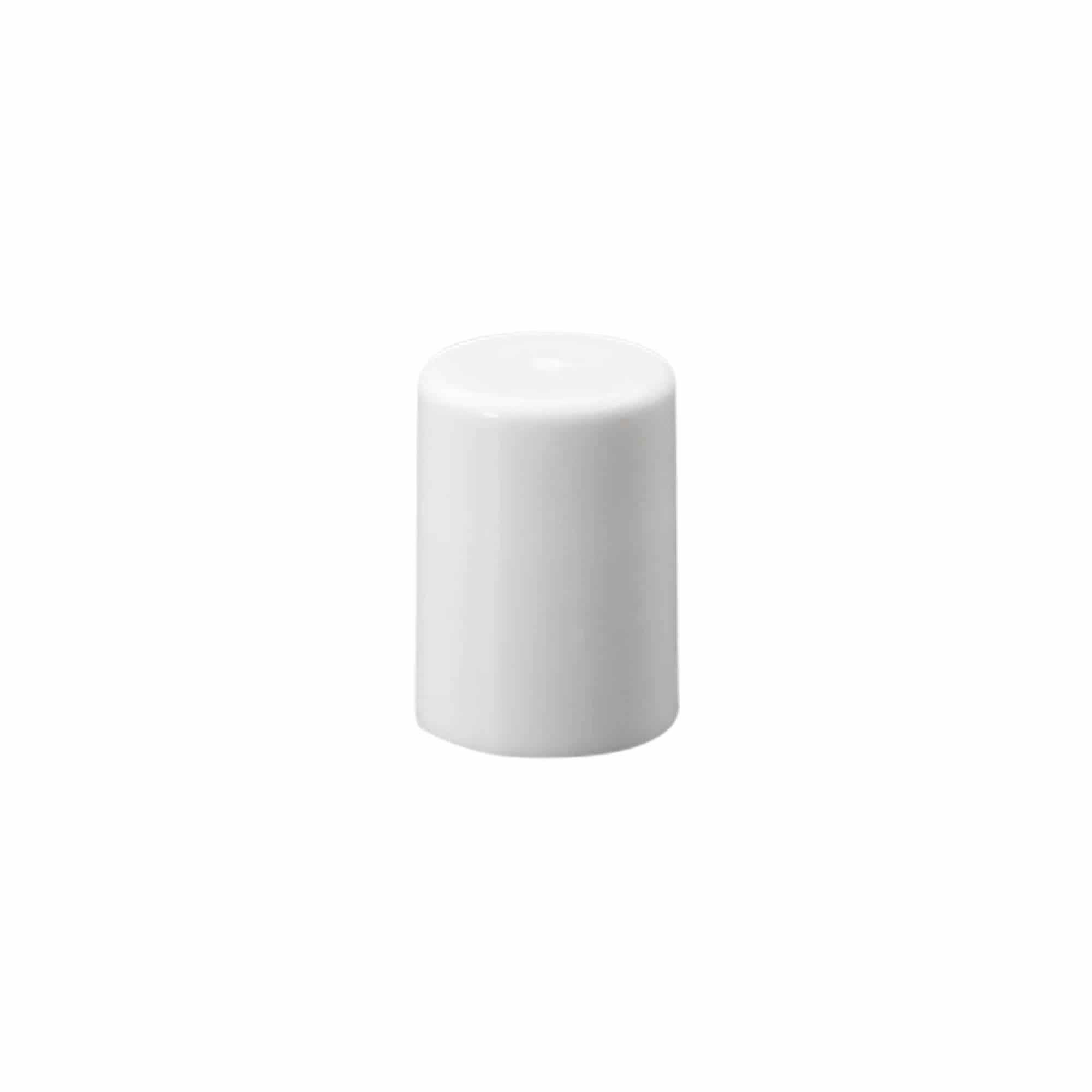 Lock till 10 ml roll on-flaska, PP-plast, vit, för mynning: skruvkapsel Lock till 10 ml roll on-flaska, PP-plast, vit, för mynning: skruvkapsel