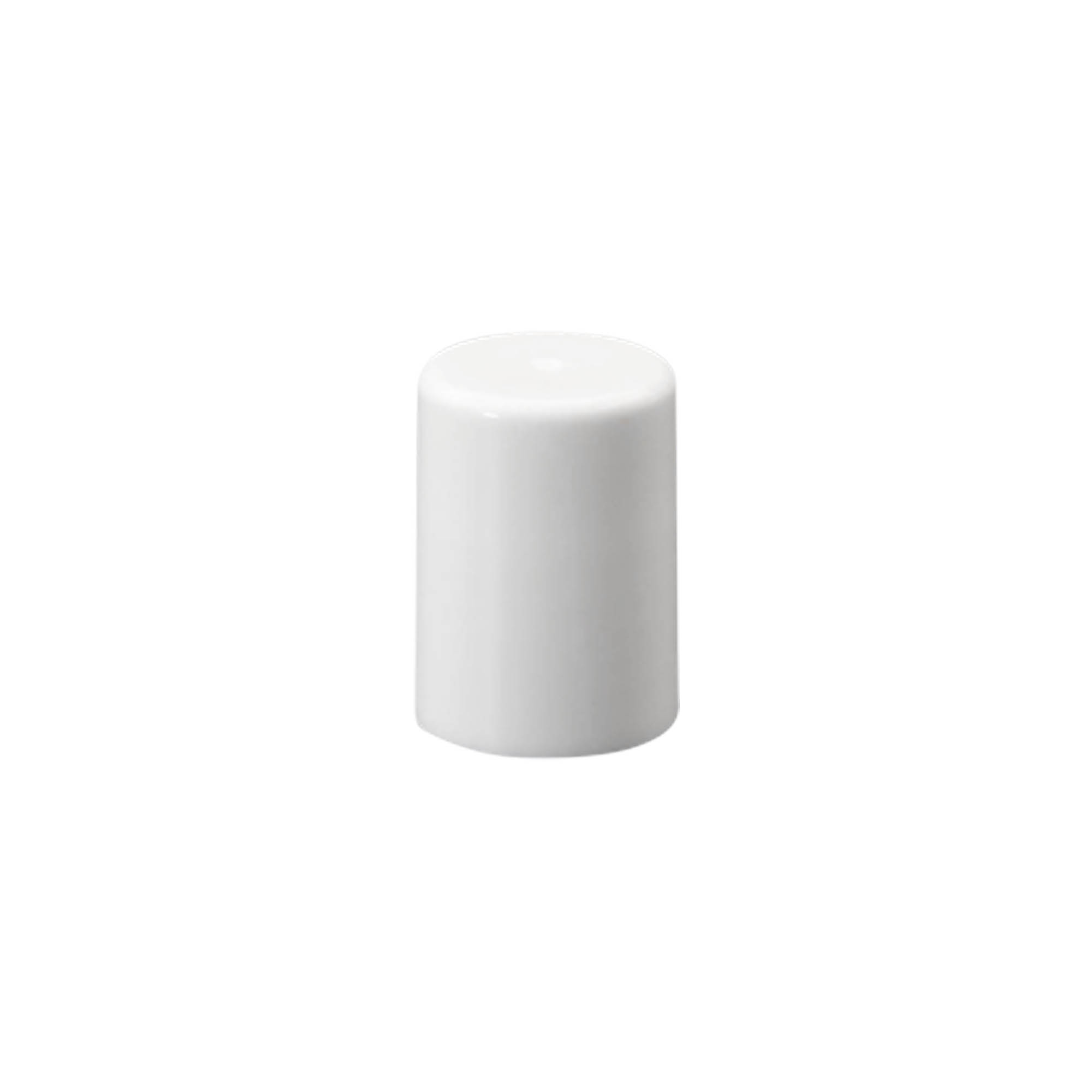Lock till 10 ml roll-on-flaska, PP-plast, vit, för öppning: skruvlock Lock till 10 ml roll-on-flaska, PP-plast, vit, för öppning: skruvlock