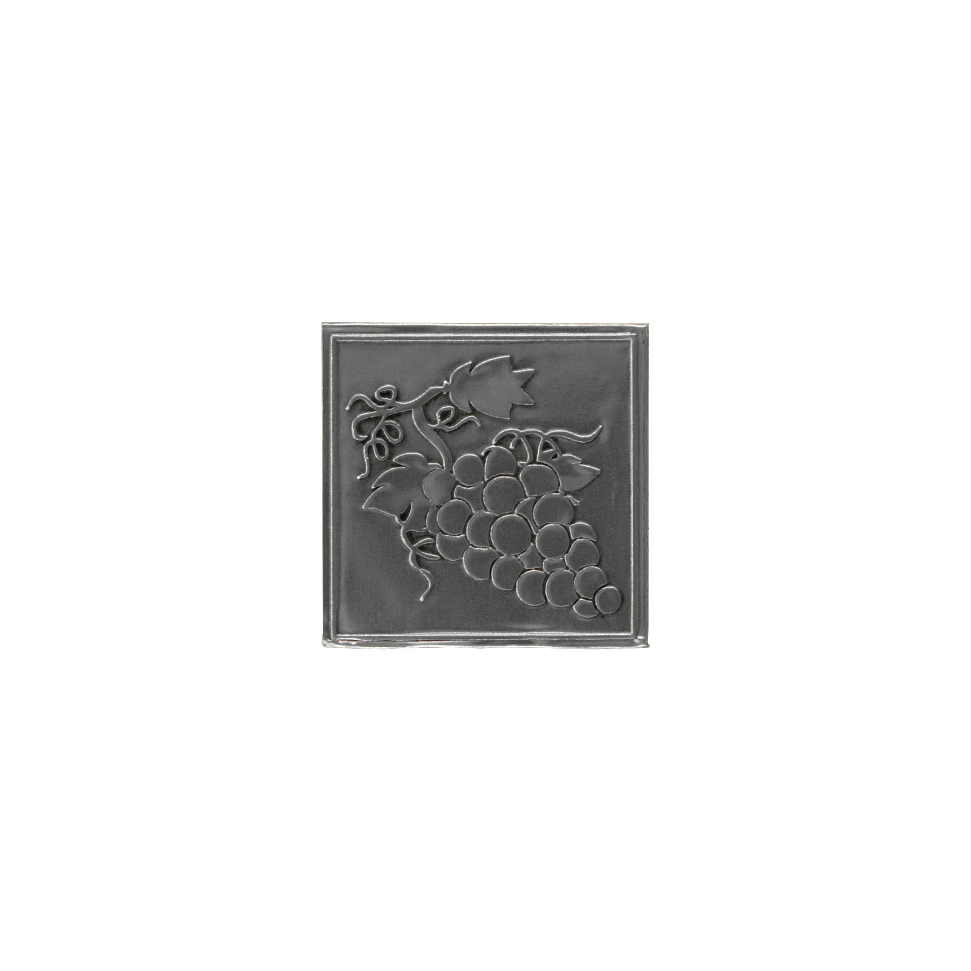 Tennetikett 'Druva', kvadratisk, metall, silver Tennetikett 'Druva', kvadratisk, metall, silver