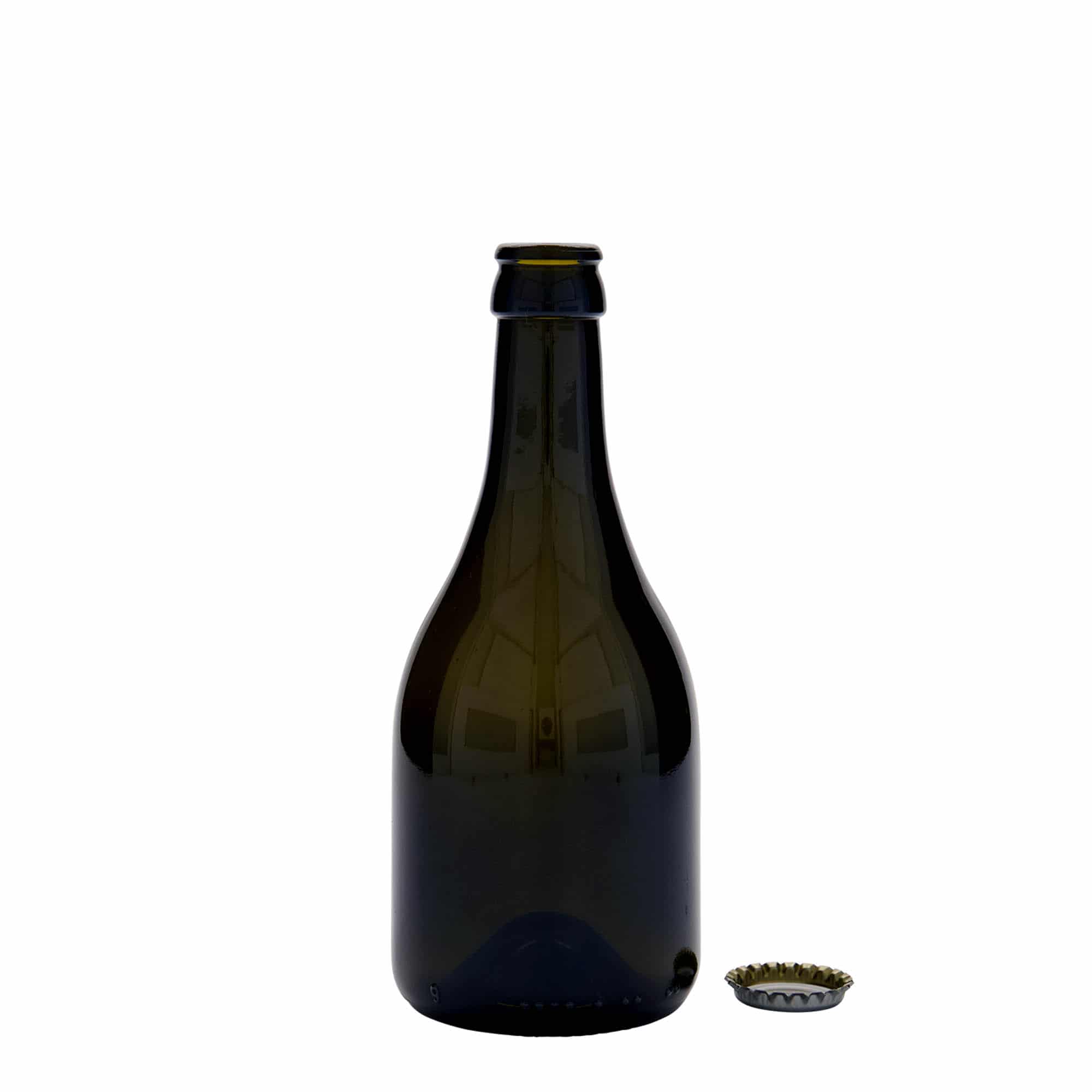 330 ml ölflaska 'Horta', glas, antikgrön, mynning: kronkapsyl