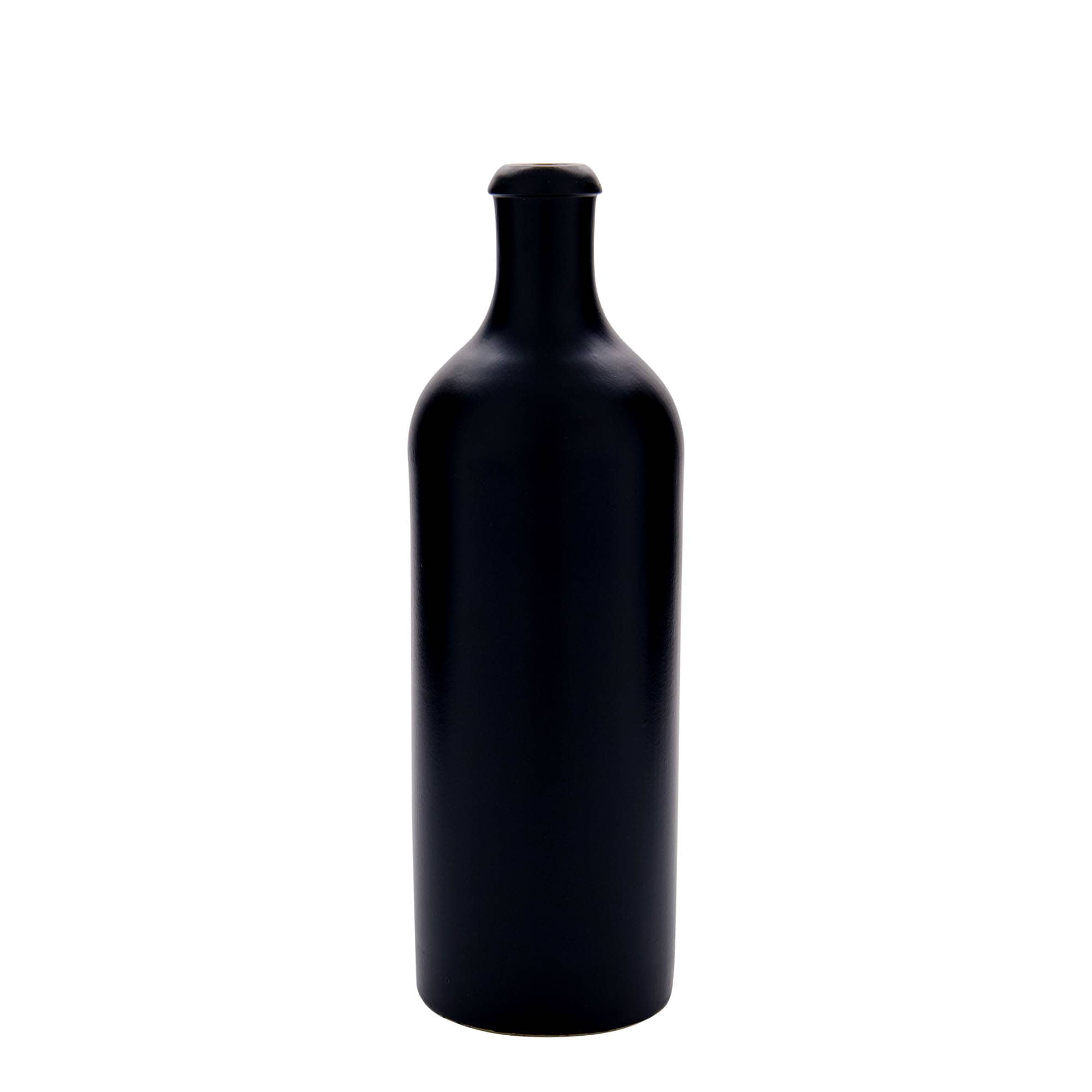 750 ml lerkrus, stengods, svart, mynning: kork 750 ml lerkrus, stengods, svart, mynning: kork