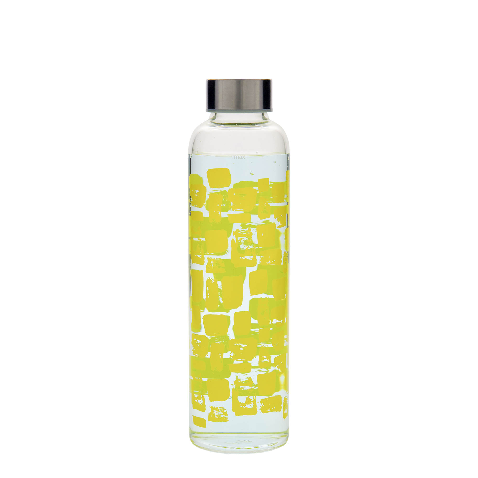 500 ml drickflaska 'Perseus - gula rektanglar', öppning: skruvlock