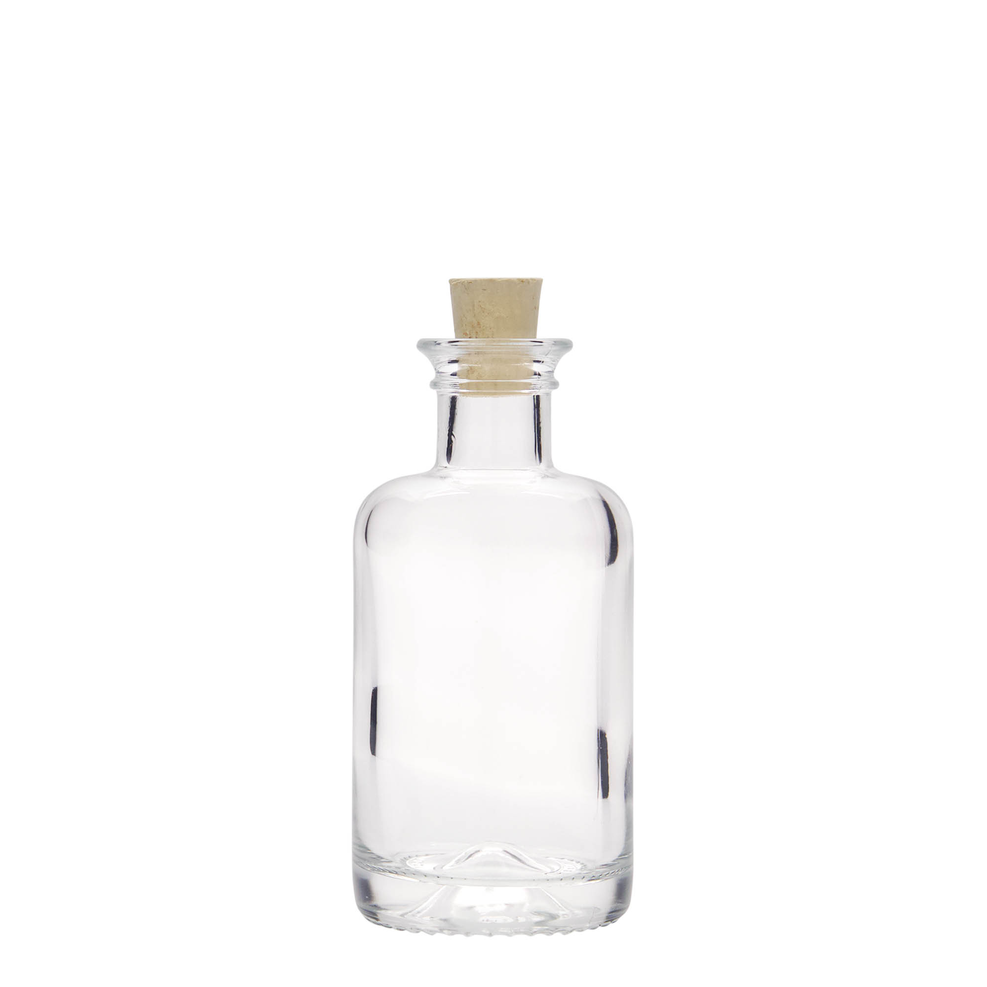 100 ml glasflaska apotekare, öppning: kork