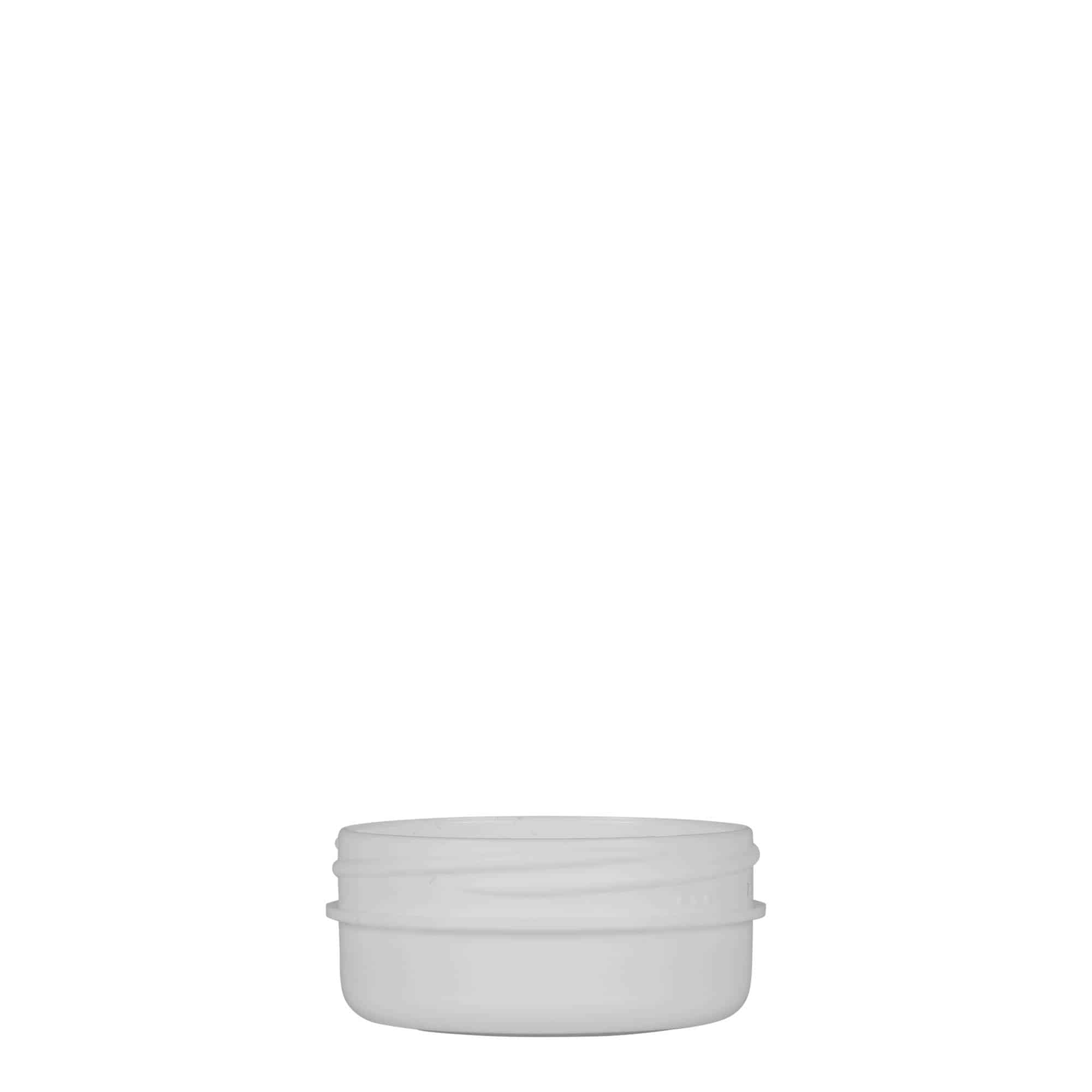12 ml plastburk 'White Line', PP, vit, öppning: skruvlock
