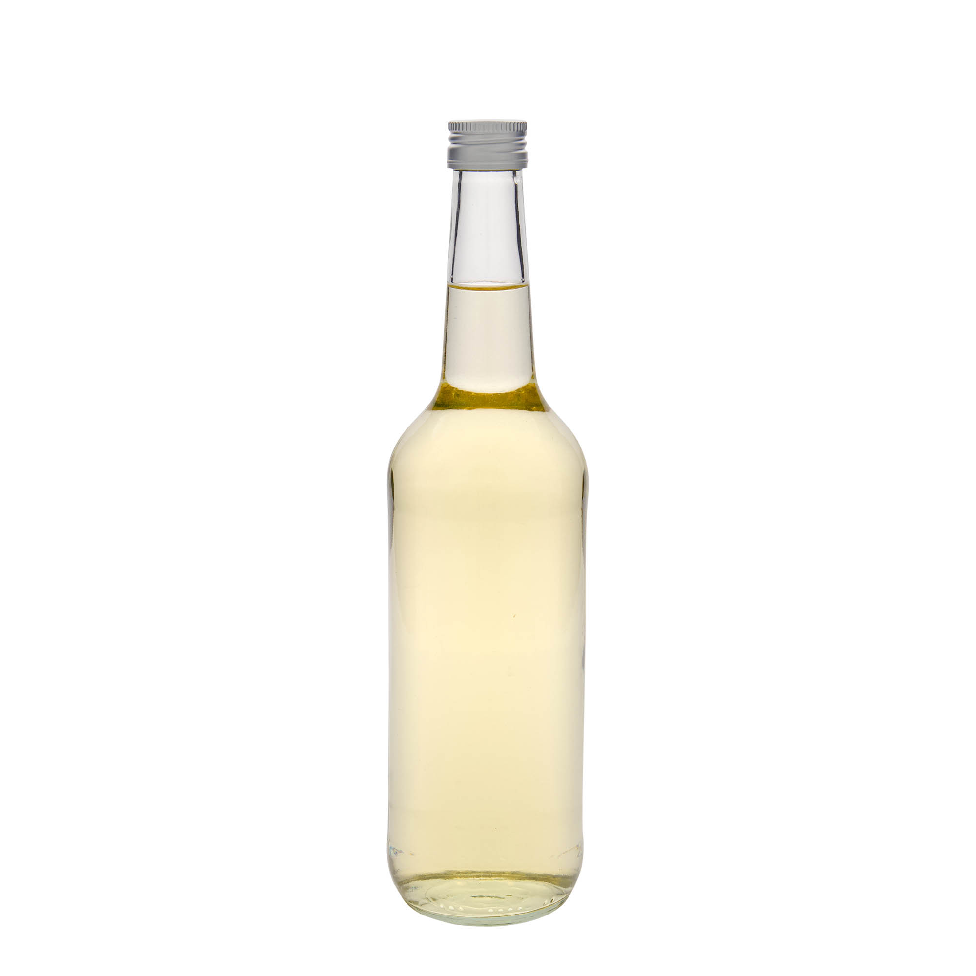 700 ml glasflaska med rak hals, öppning: PP 28