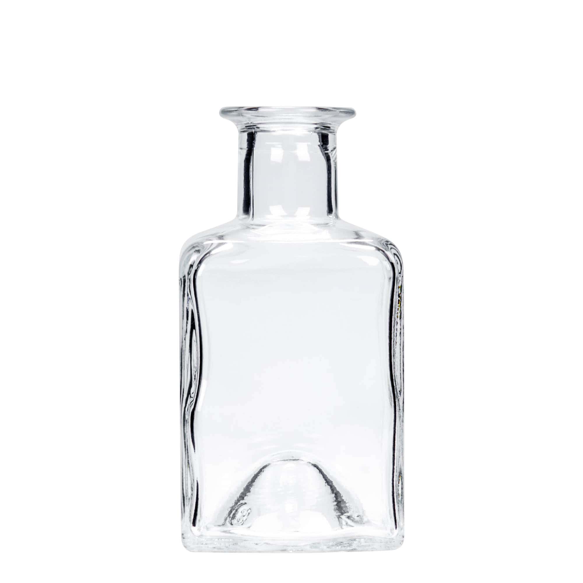 200 ml glasflaska 'Kubica', kvadratisk, öppning: kork