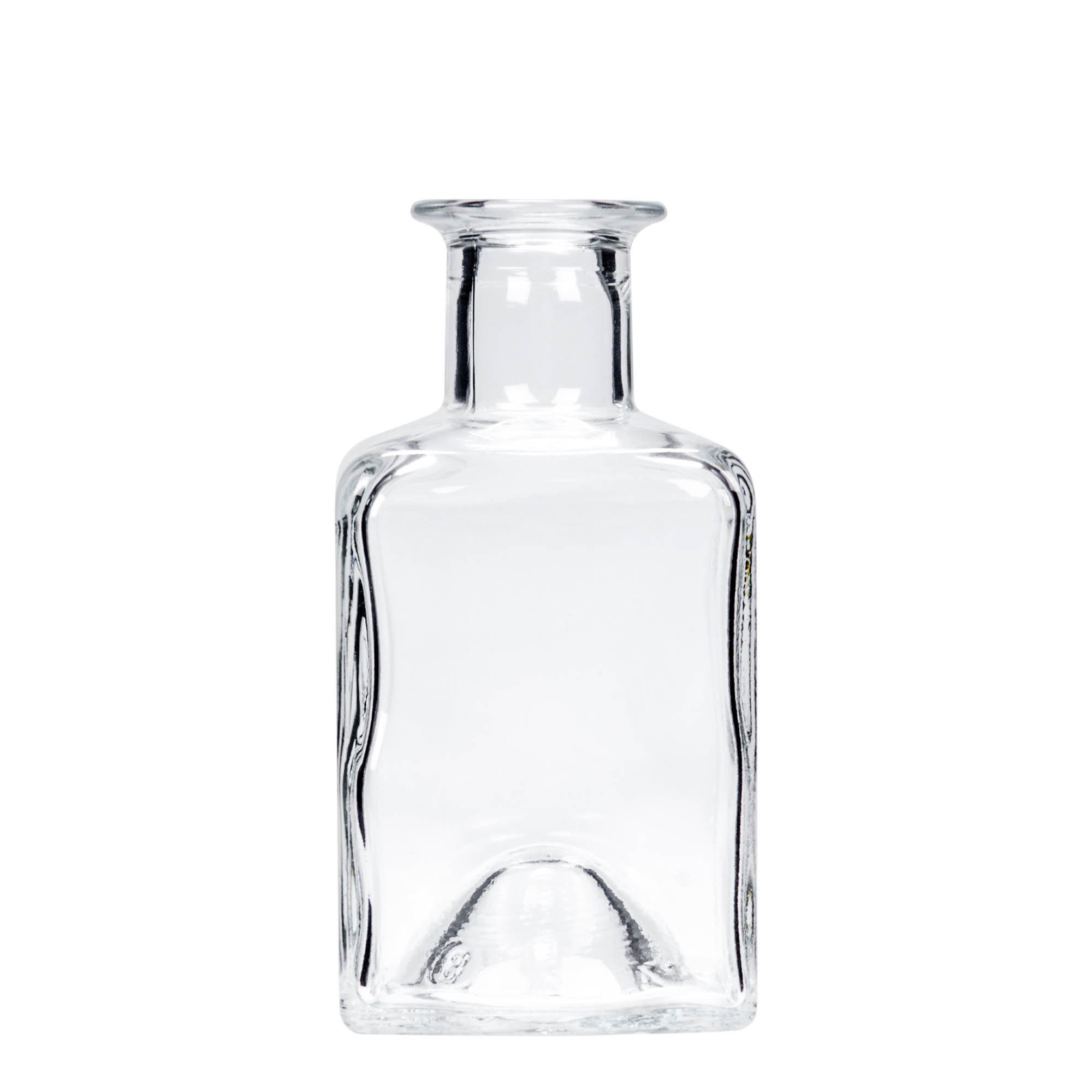 200 ml glasflaska 'Kubica', kvadratisk, öppning: kork