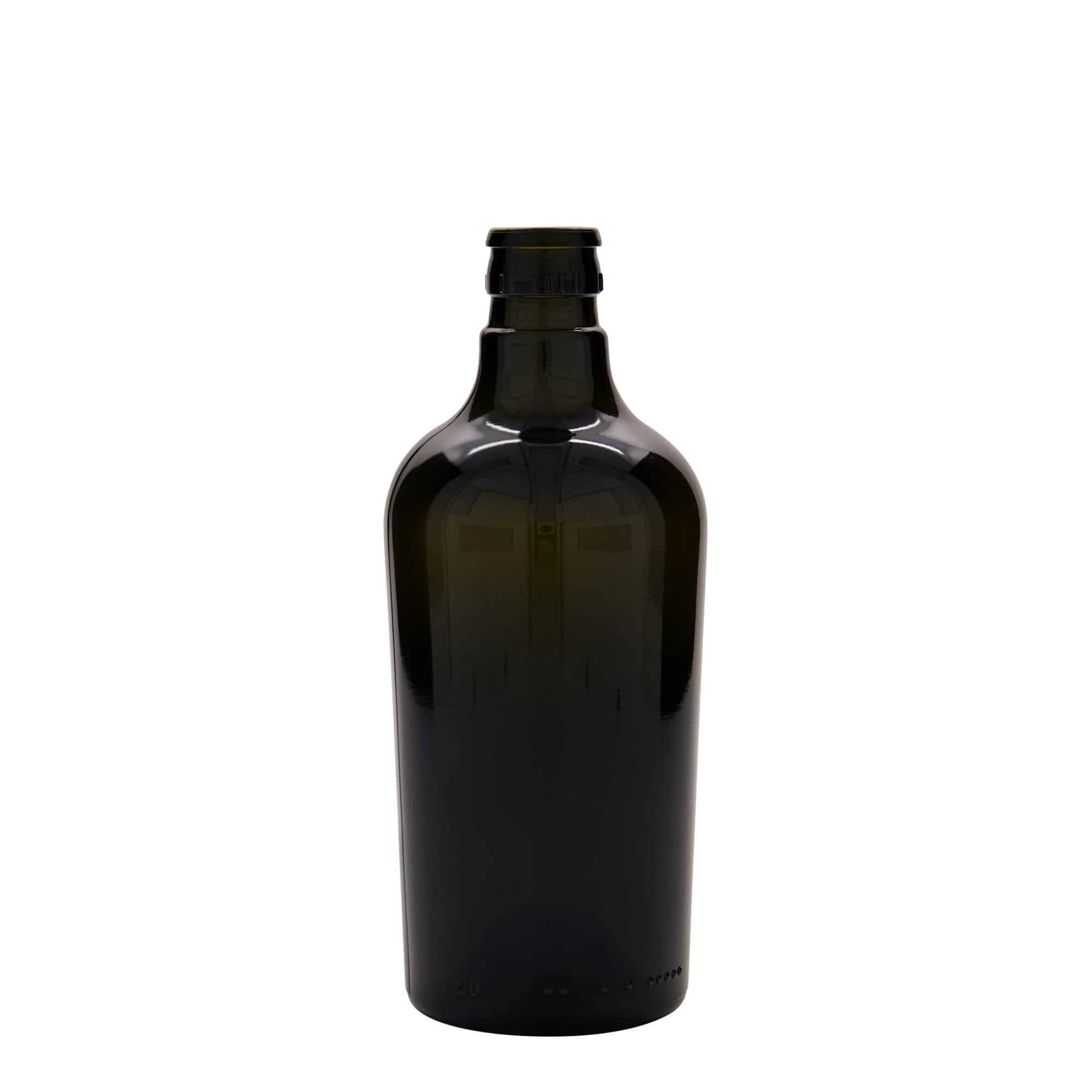 500 ml vinäger-/oljeflaska 'Oleum', glas, antikgrön, mynning: DOP 500 ml vinäger-/oljeflaska 'Oleum', glas, antikgrön, mynning: DOP