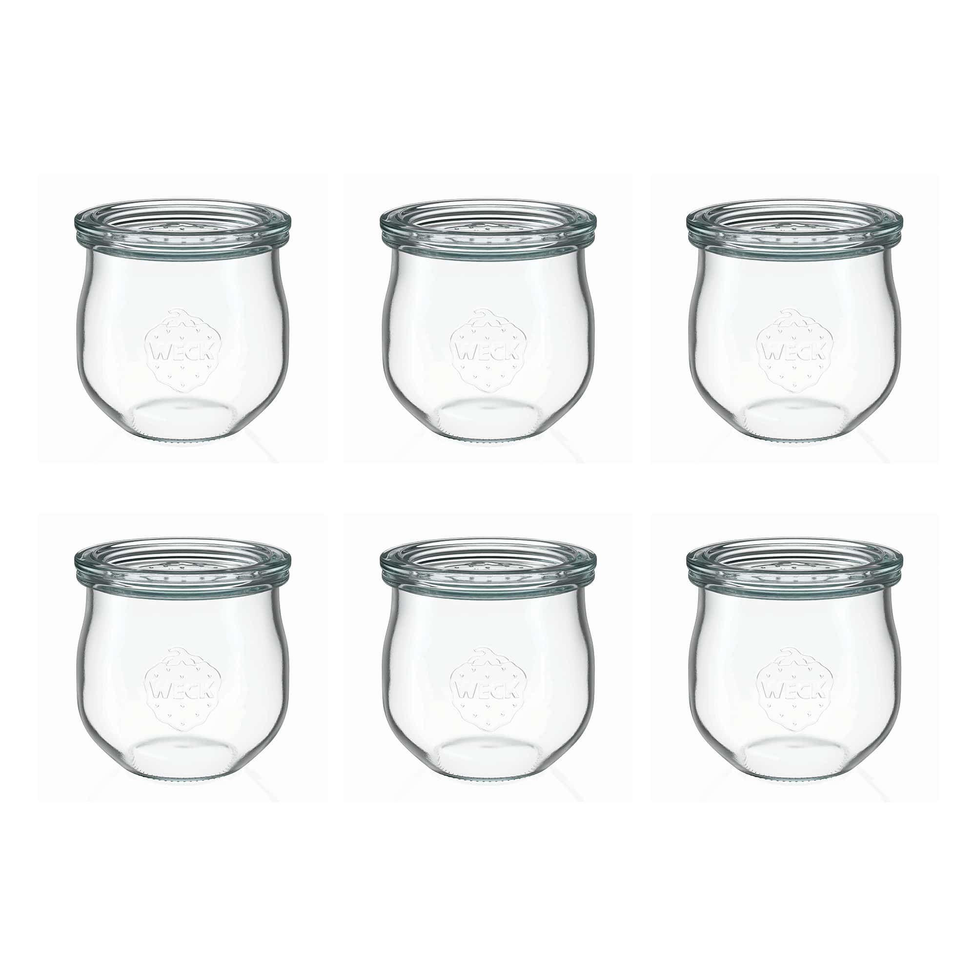6x 370 ml WECK-tulpanburk med glaslock RR 80