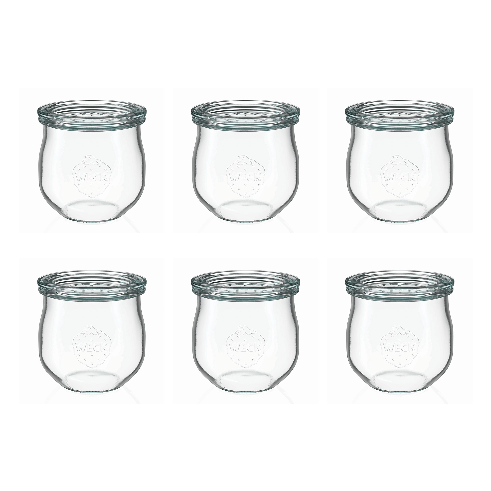6x 370 ml WECK-tulpanburk med glaslock RR 80