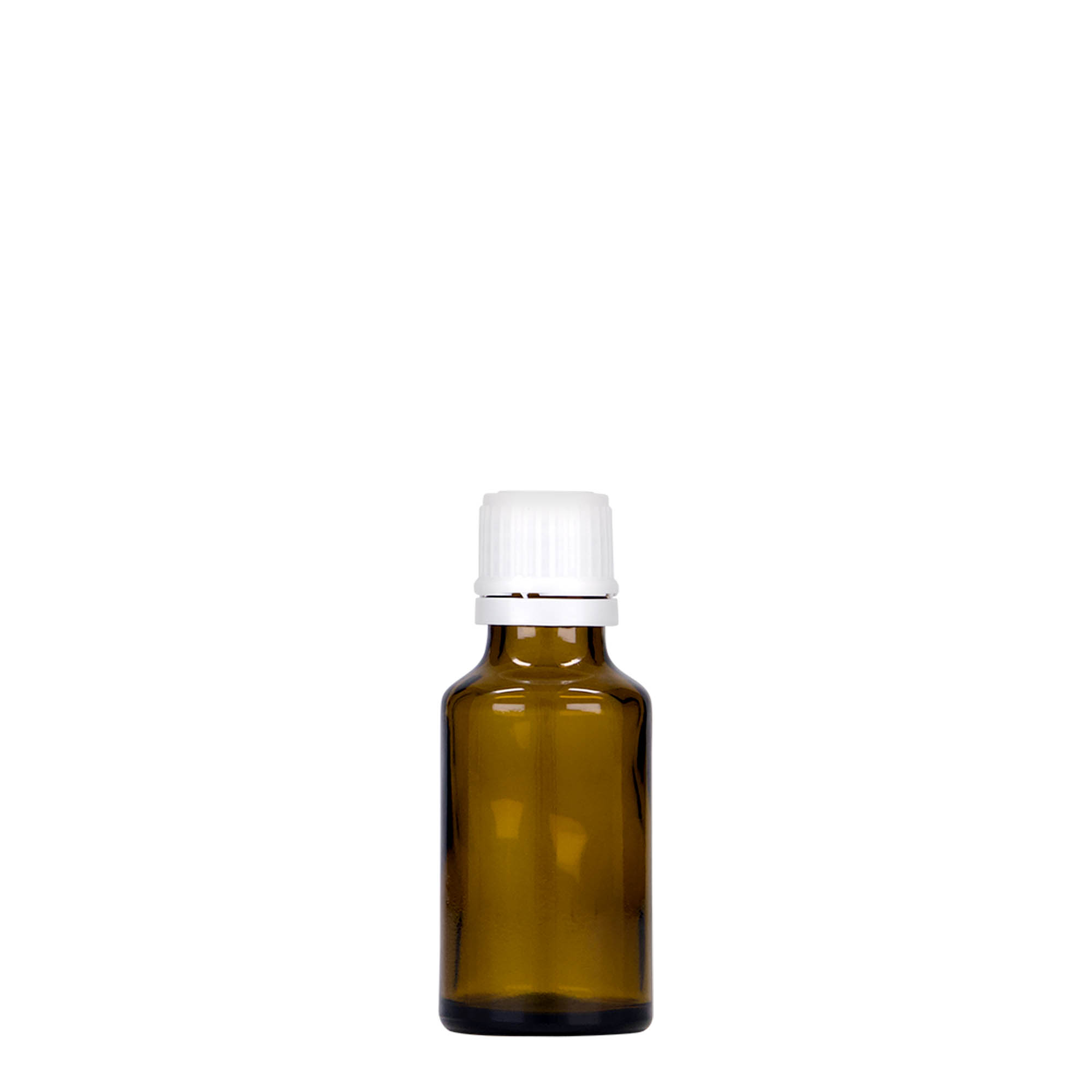 25 ml medicinflaska, glas, brun, mynning: DIN 18
