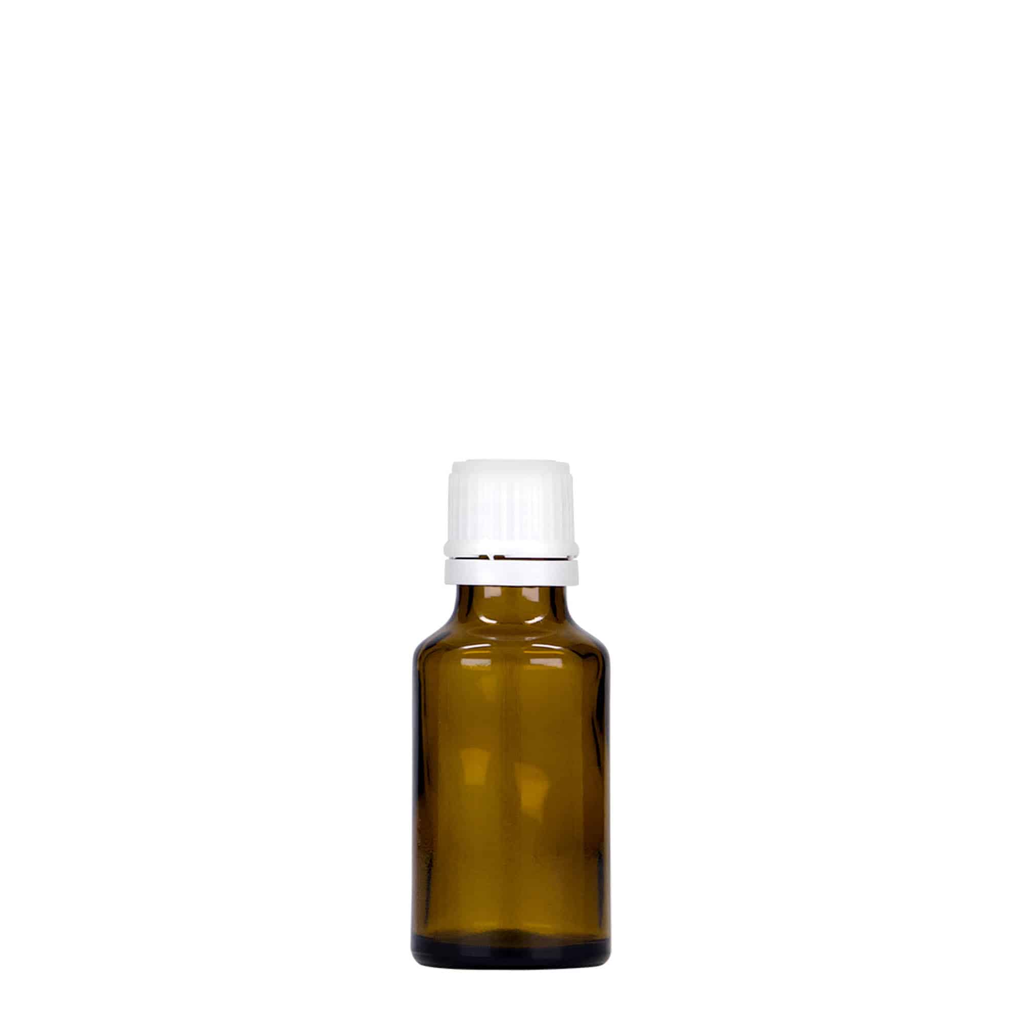 25 ml medicinflaska, glas, brun, mynning: DIN 18