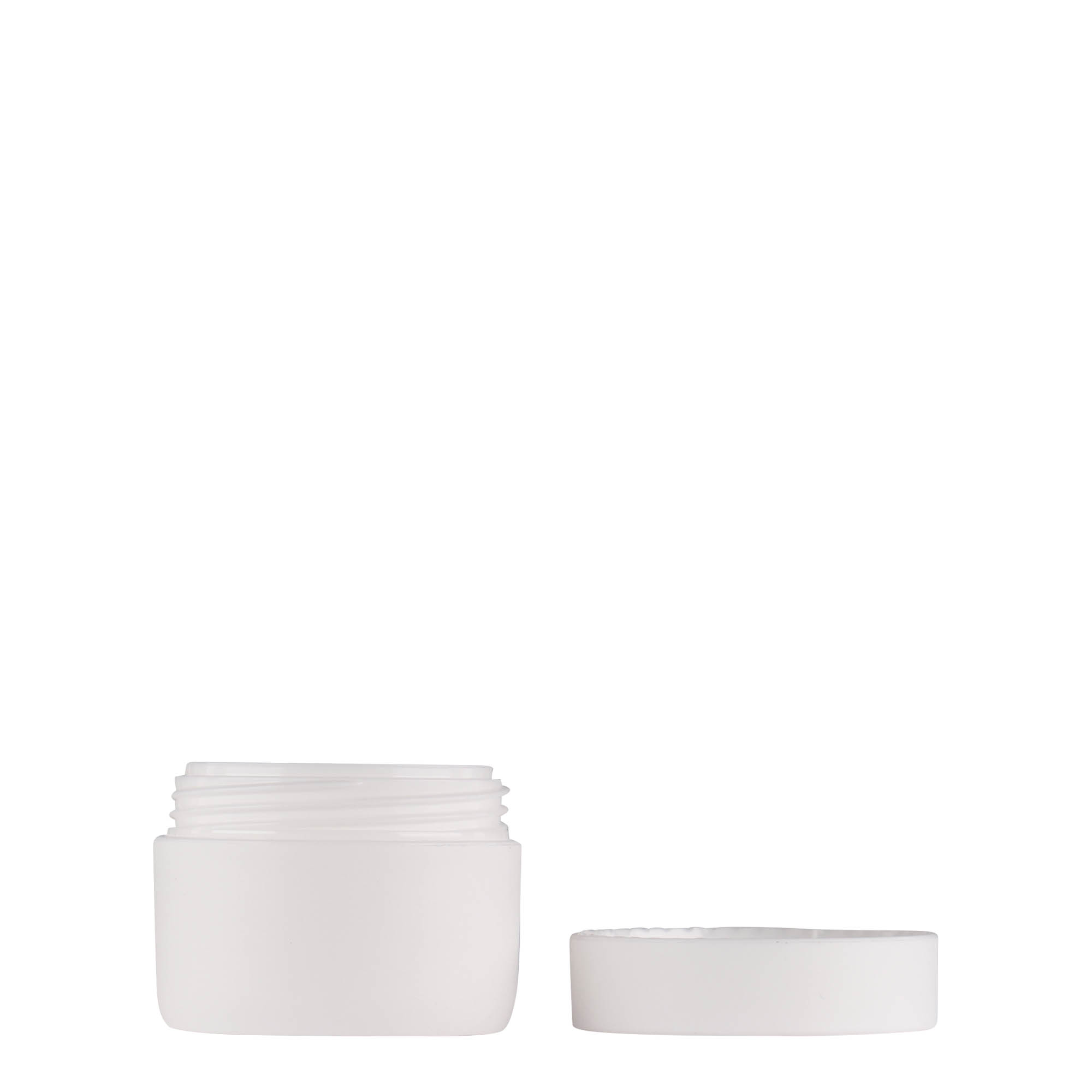10 ml plastburk 'Antonella', PP, vit, öppning: skruvlock