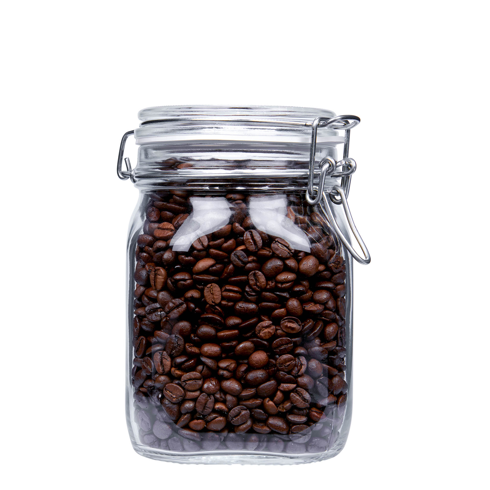 1 000 ml tråghänglåsburk 'Fido', kvadratisk, öppning: tråghänglås 1 000 ml tråghänglåsburk 'Fido', kvadratisk, öppning: tråghänglås