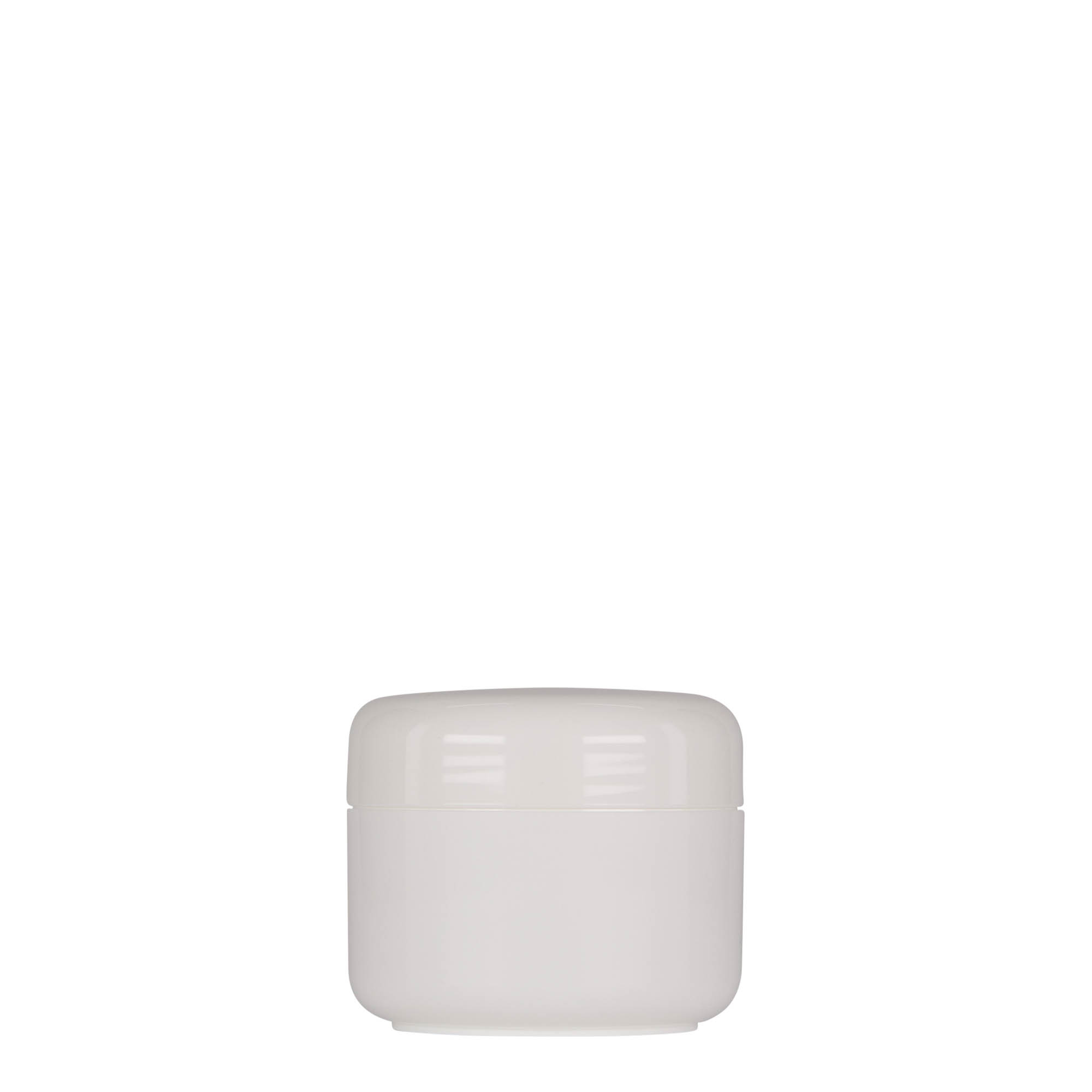 50 ml plastburk 'Bianca', PP, vit, öppning: skruvlock