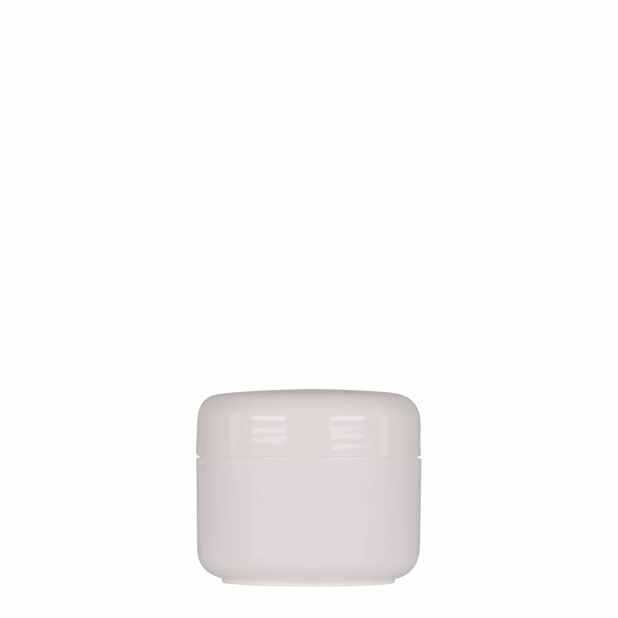 50 ml plastburk 'Bianca', PP, vit, öppning: skruvlock