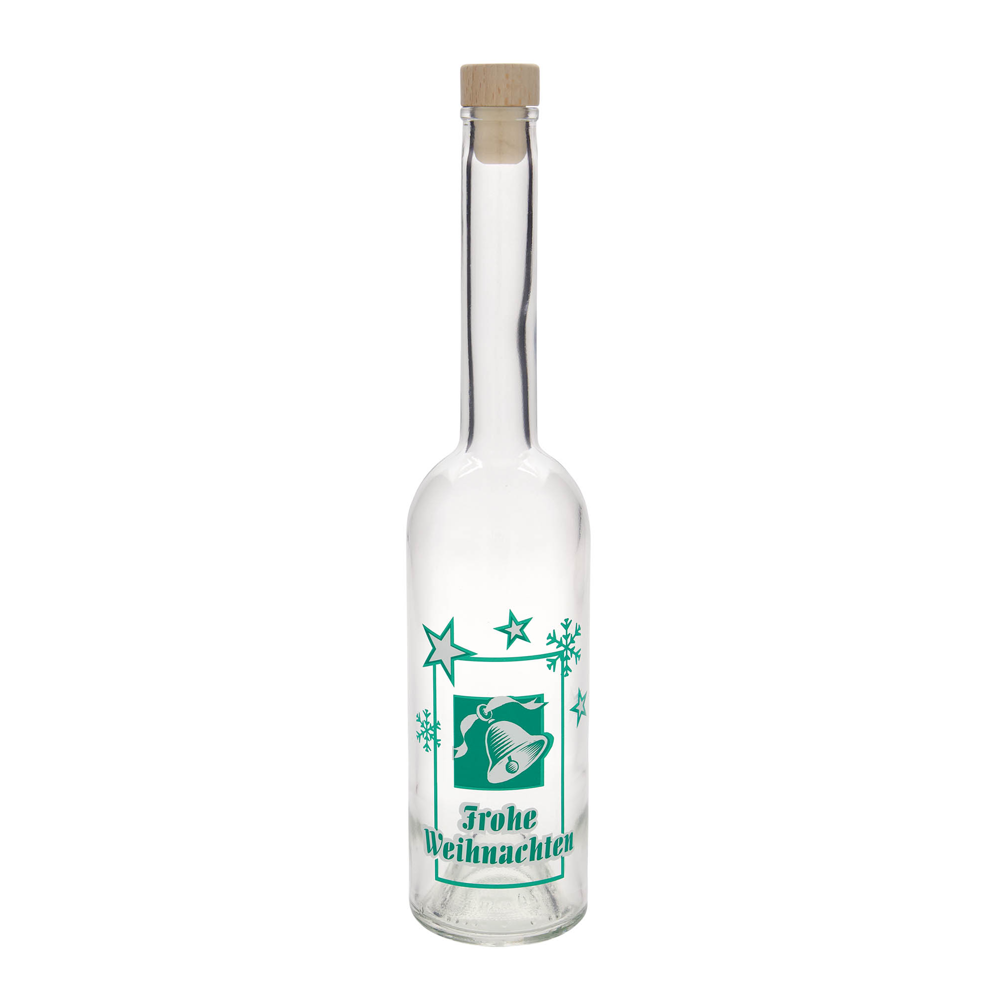 500 ml glasflaska 'Opera', motiv: God Jul, öppning: kork