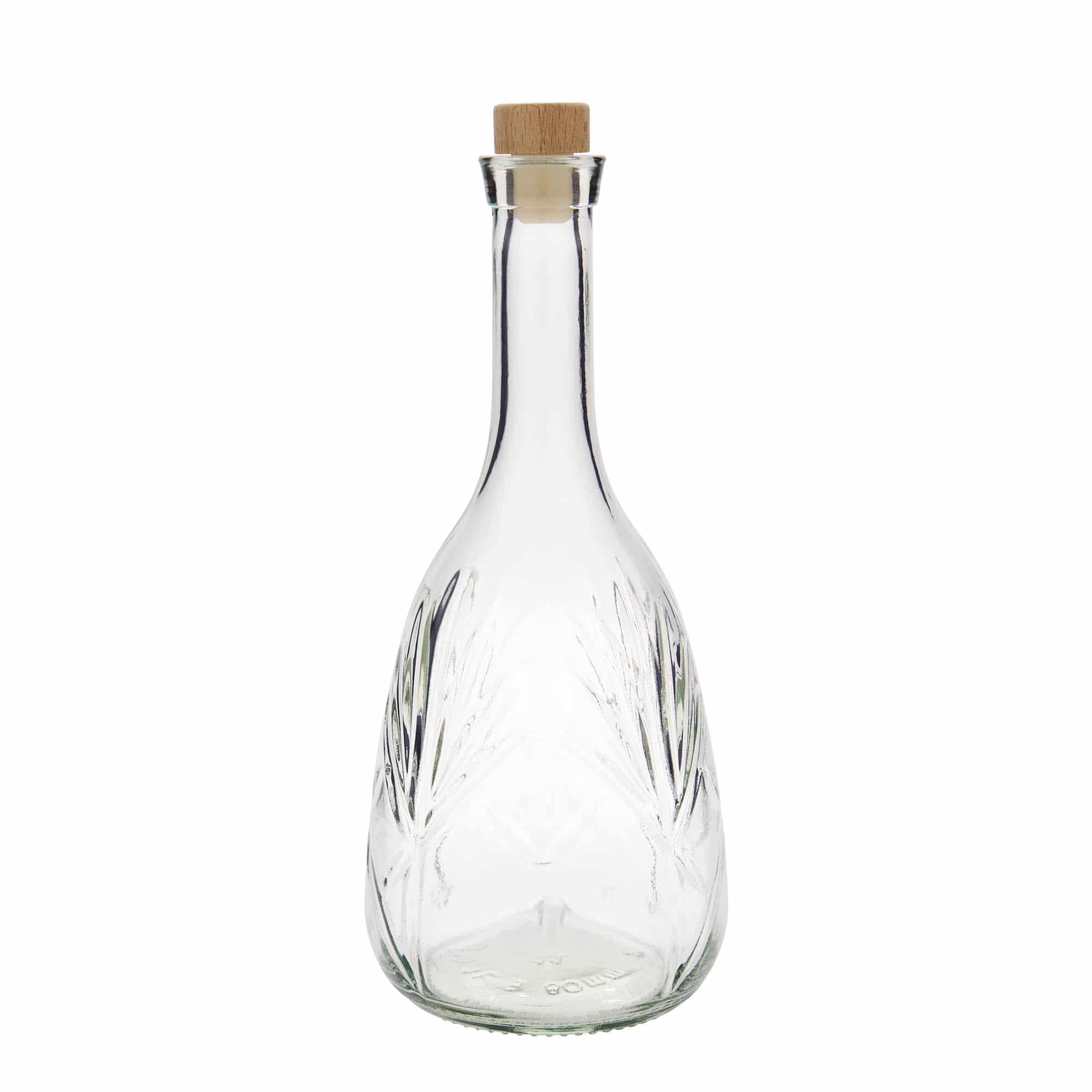 1 000 ml glasflaska 'Reliefa', mynning: kork