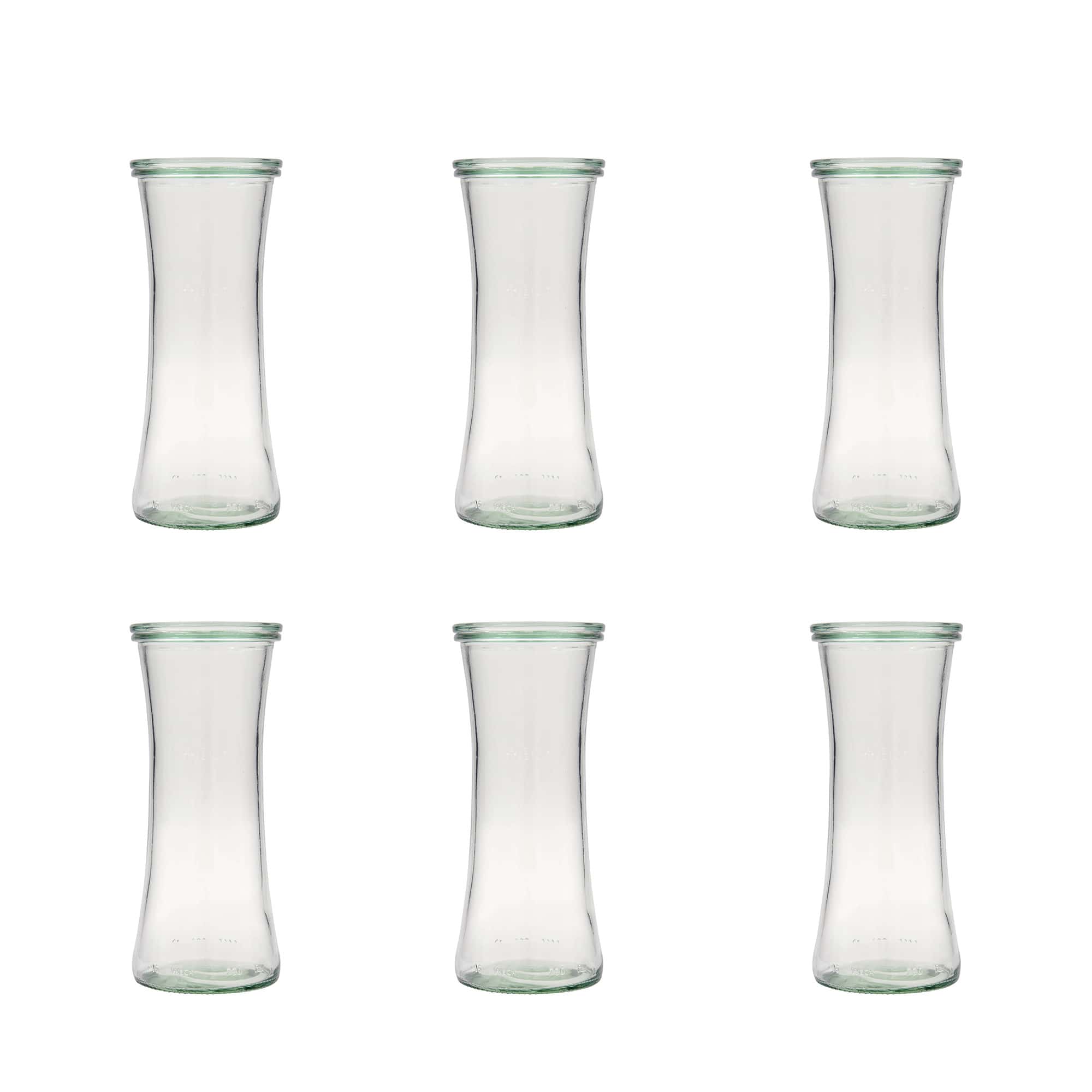6x 730 ml WECK-gourmetglas med glaslock RR 80