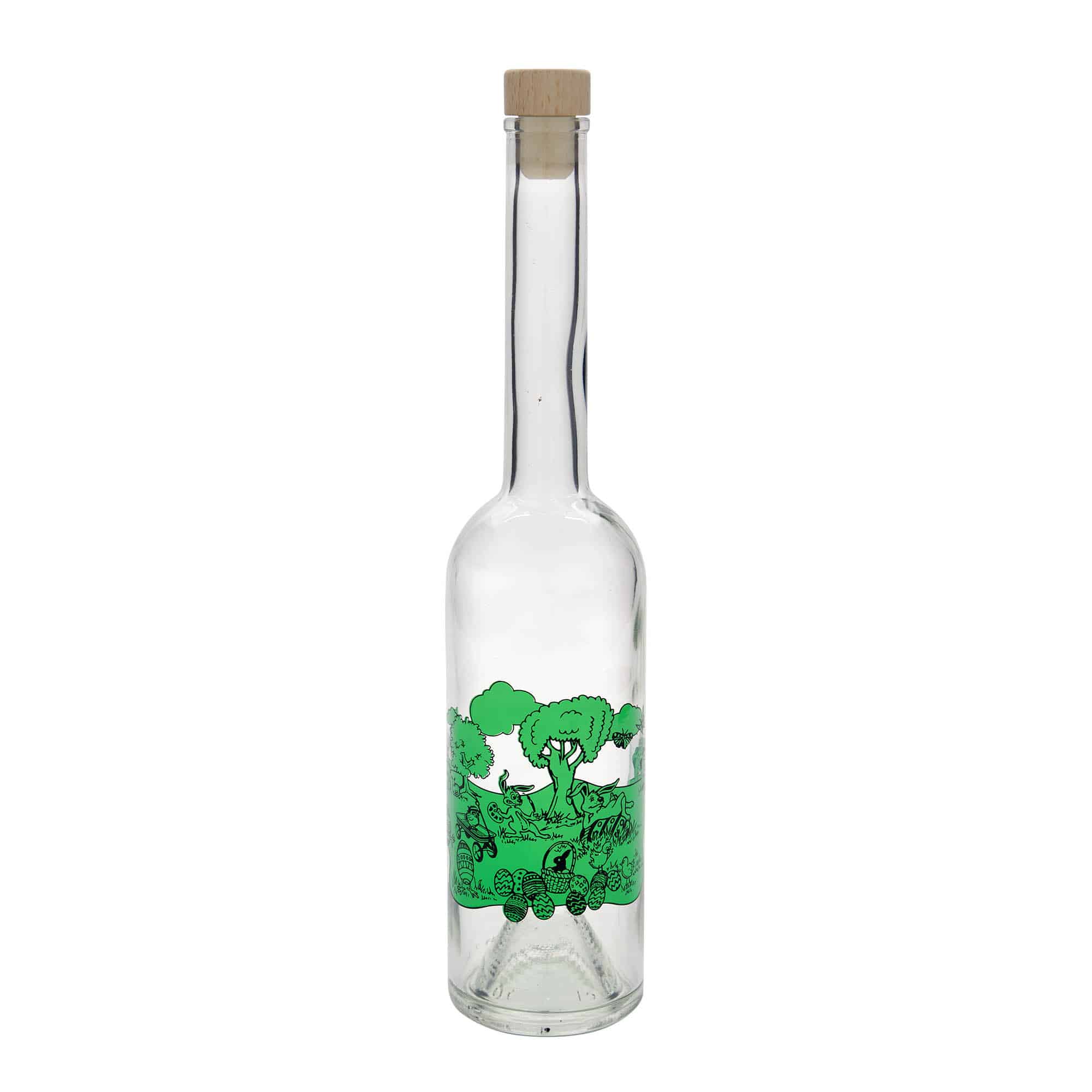 500 ml glasflaska 'Opera', motiv: Glad Påsk, mynning: kork