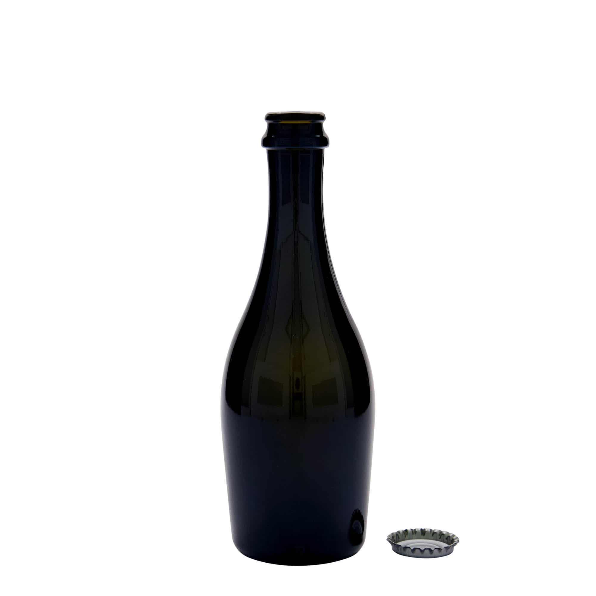 330 ml champagneflaska 'Carmen', glas, antikgrön, mynning: kronkapsyl