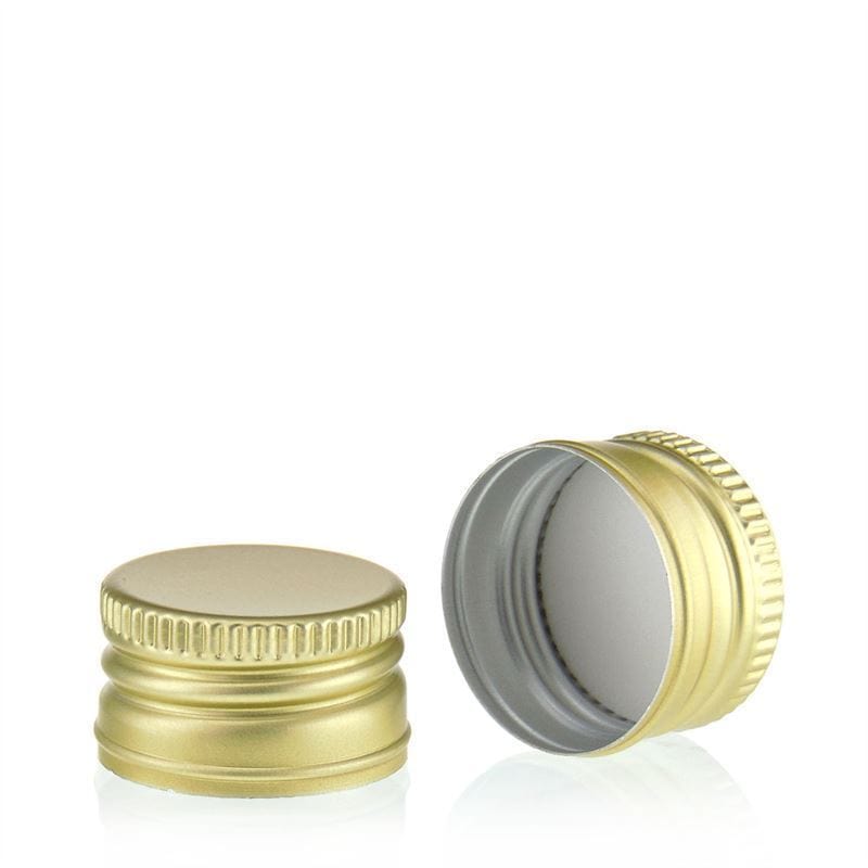 Skruvlock, metall, guld, för mynning: PP 28 Skruvlock, metall, guld, för mynning: PP 28