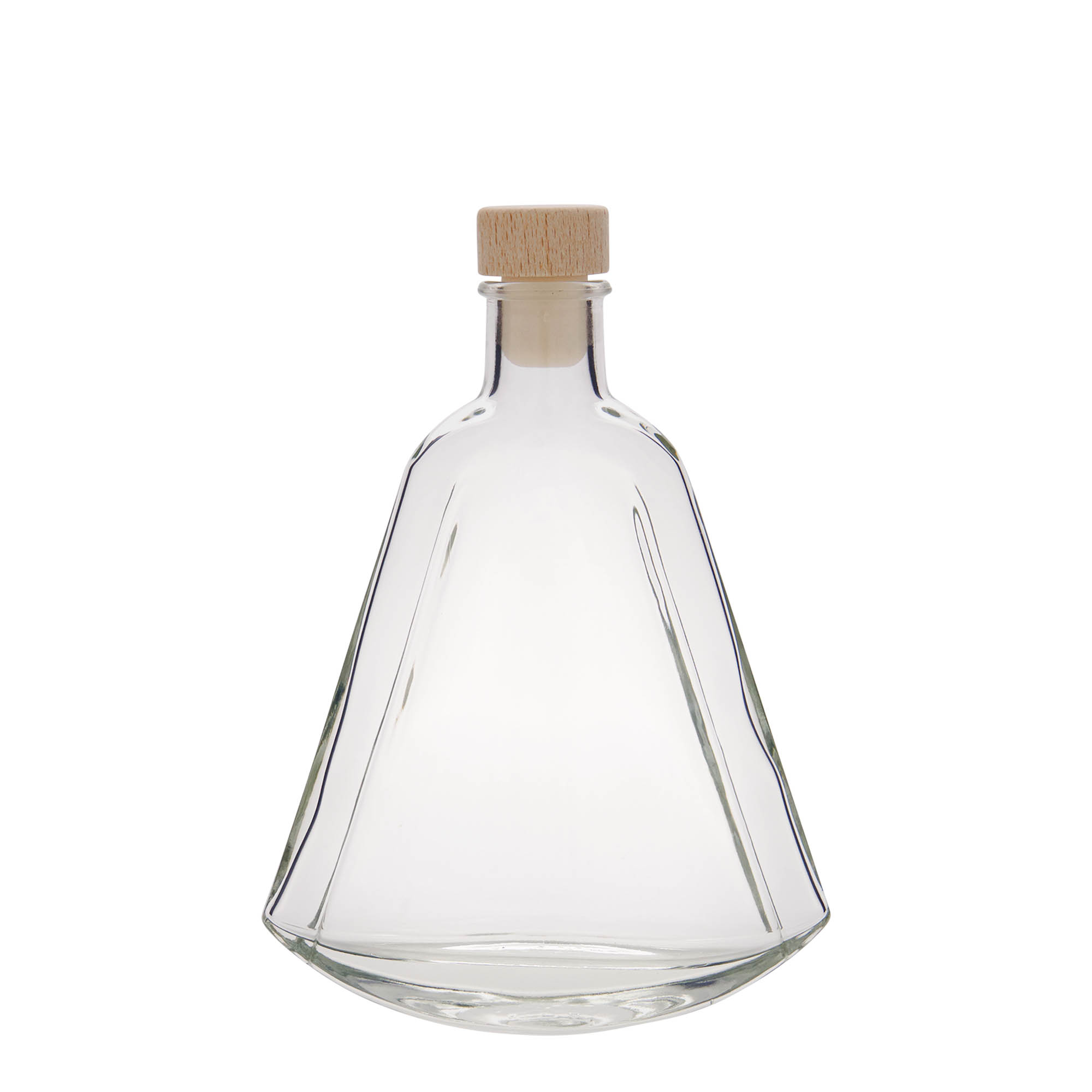 200 ml glasflaska 'Maurizio', oval, öppning: kork