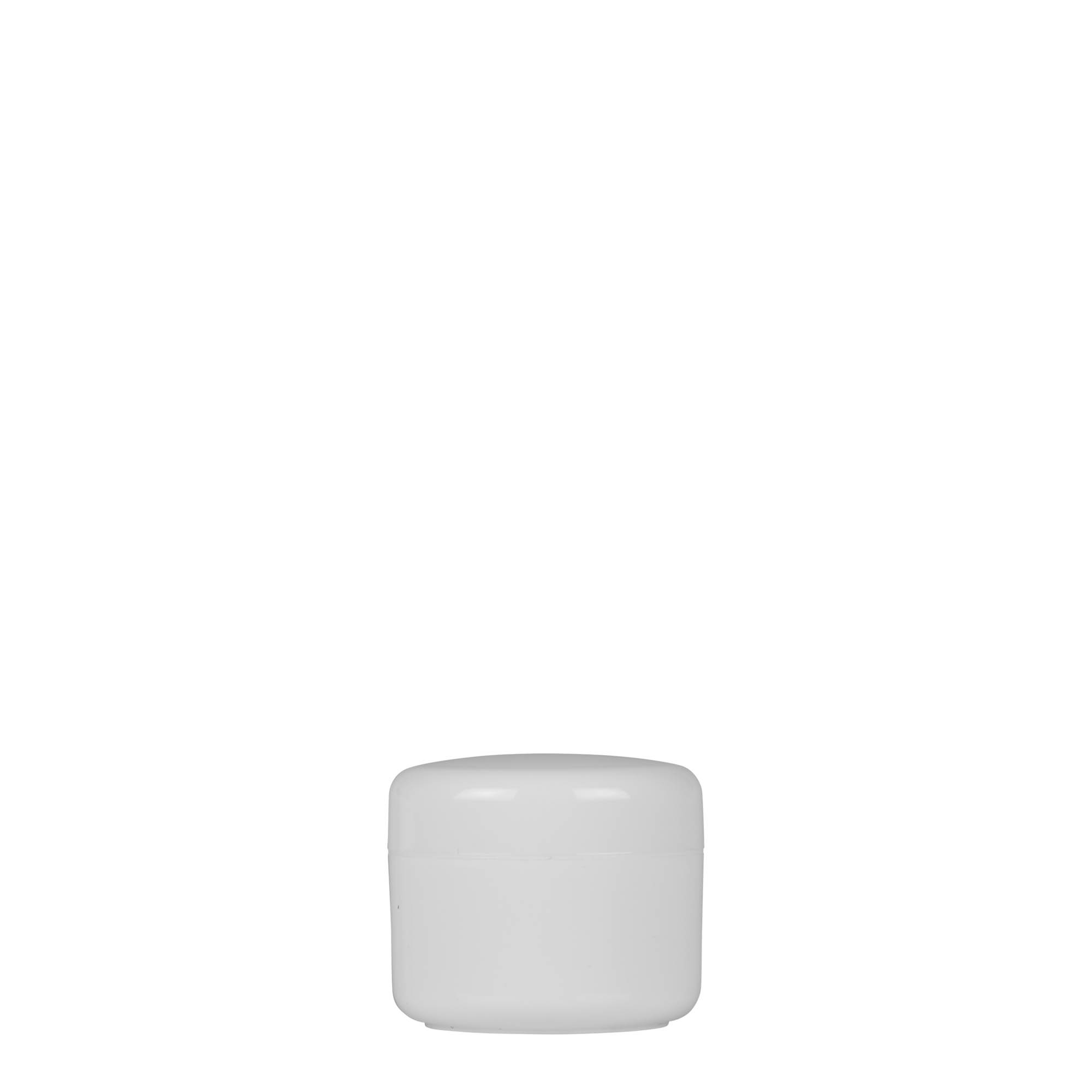5 ml plastburk 'Bianca', PP, vit, öppning: skruvlock 5 ml plastburk 'Bianca', PP, vit, öppning: skruvlock