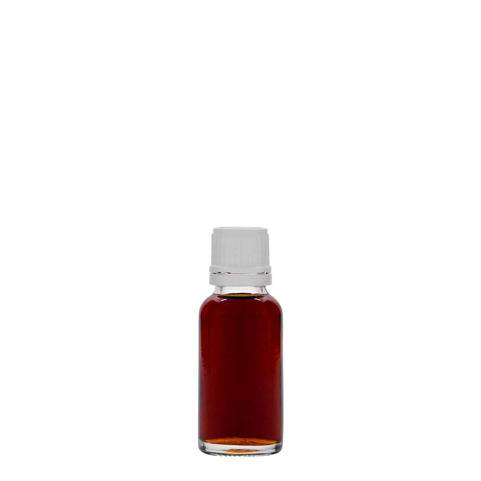 20 ml medicinflaska, glas, mynning: DIN 18