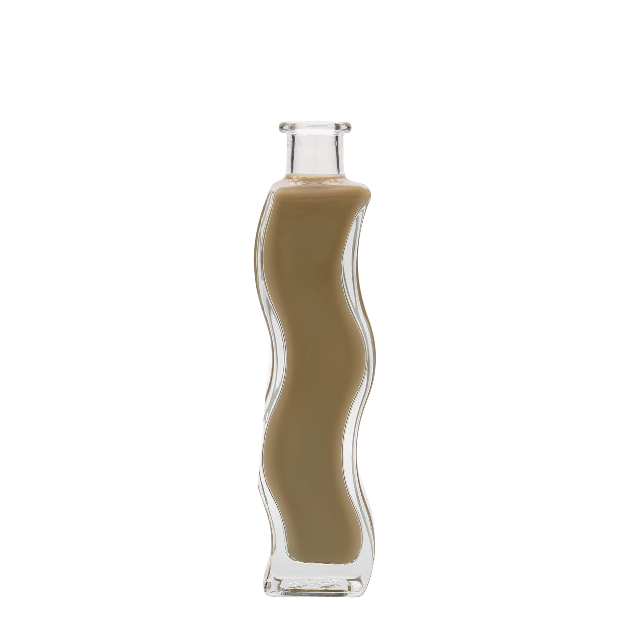 200 ml glasflaska 'Våg', kvadratisk, öppning: kork 200 ml glasflaska 'Våg', kvadratisk, öppning: kork