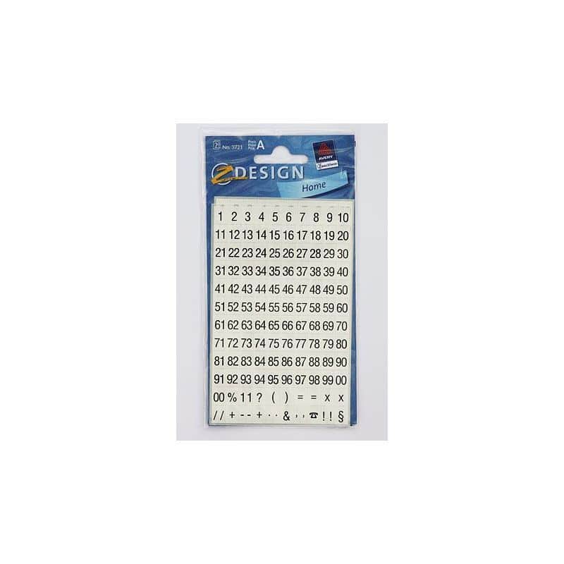 Zweckform Klistermärken 'Siffror 1-99', plast, svart Zweckform Klistermärken 'Siffror 1-99', plast, svart
