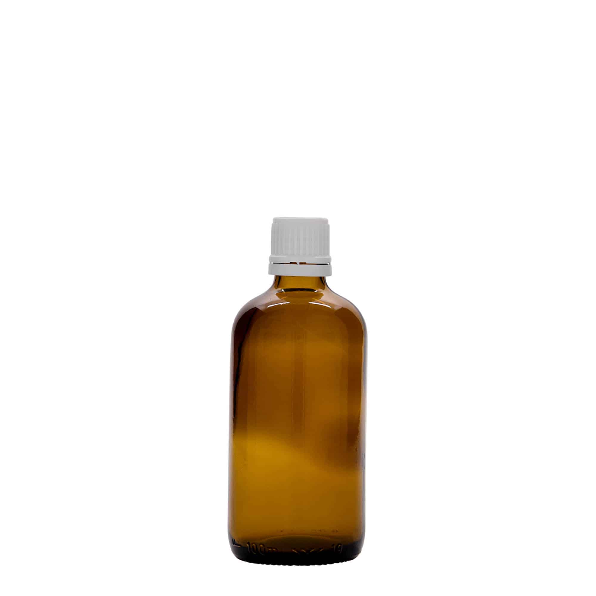 100 ml medicinflaska, glas, brun, mynning: DIN 18 100 ml medicinflaska, glas, brun, mynning: DIN 18